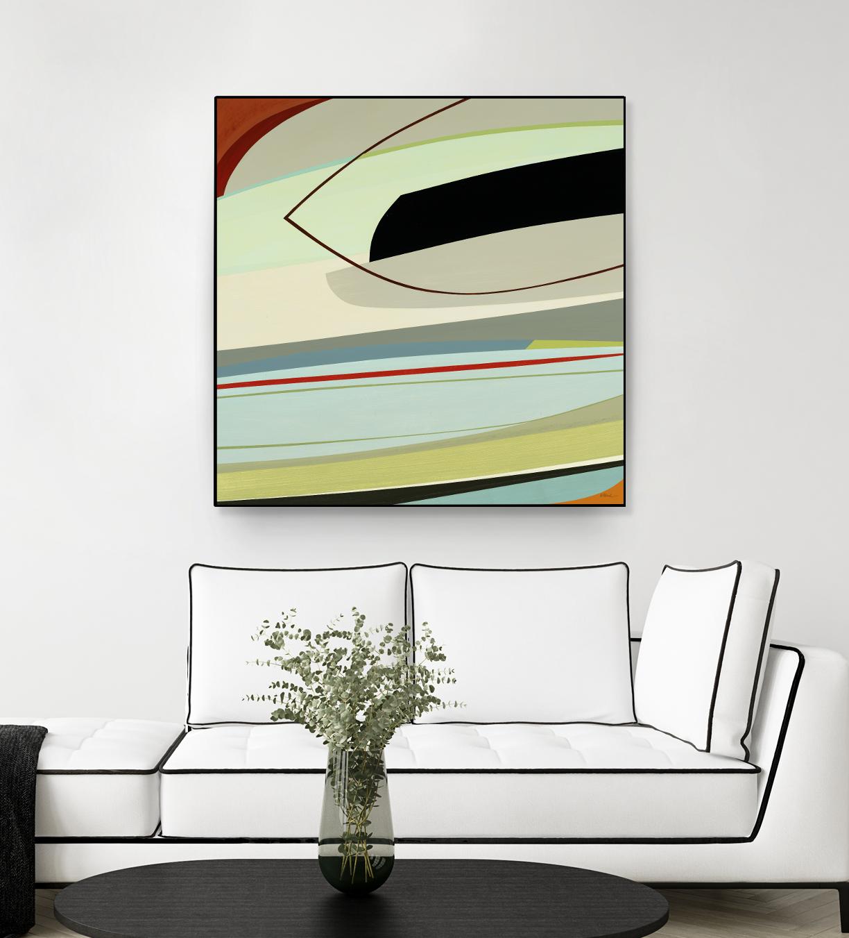 Layered Sounds II by Randy Hibberd on GIANT ART - green abstract