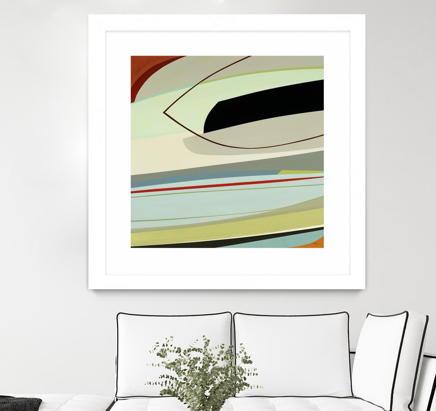 Layered Sounds II by Randy Hibberd on GIANT ART - green abstract