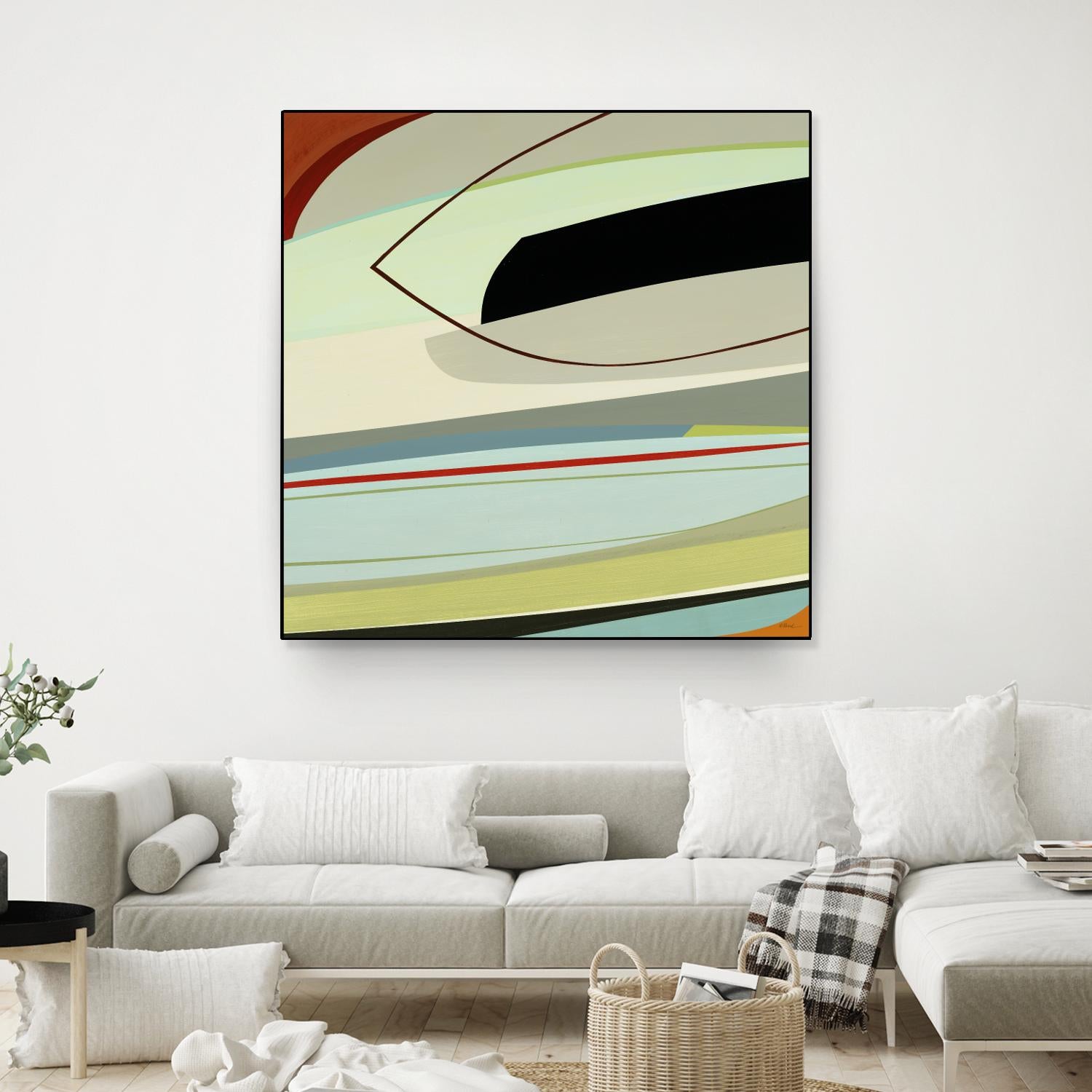 Layered Sounds II by Randy Hibberd on GIANT ART - green abstract