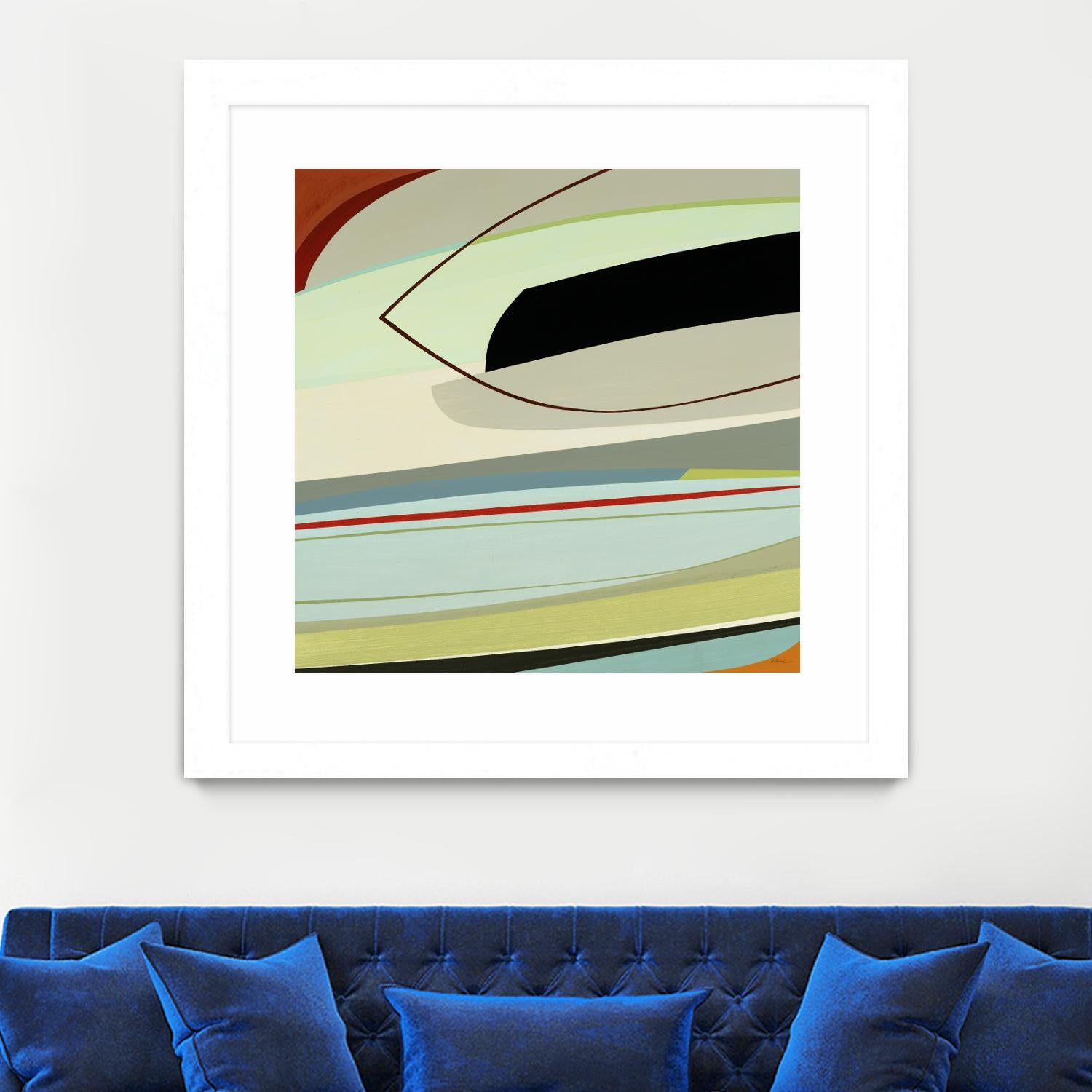 Layered Sounds II by Randy Hibberd on GIANT ART - green abstract