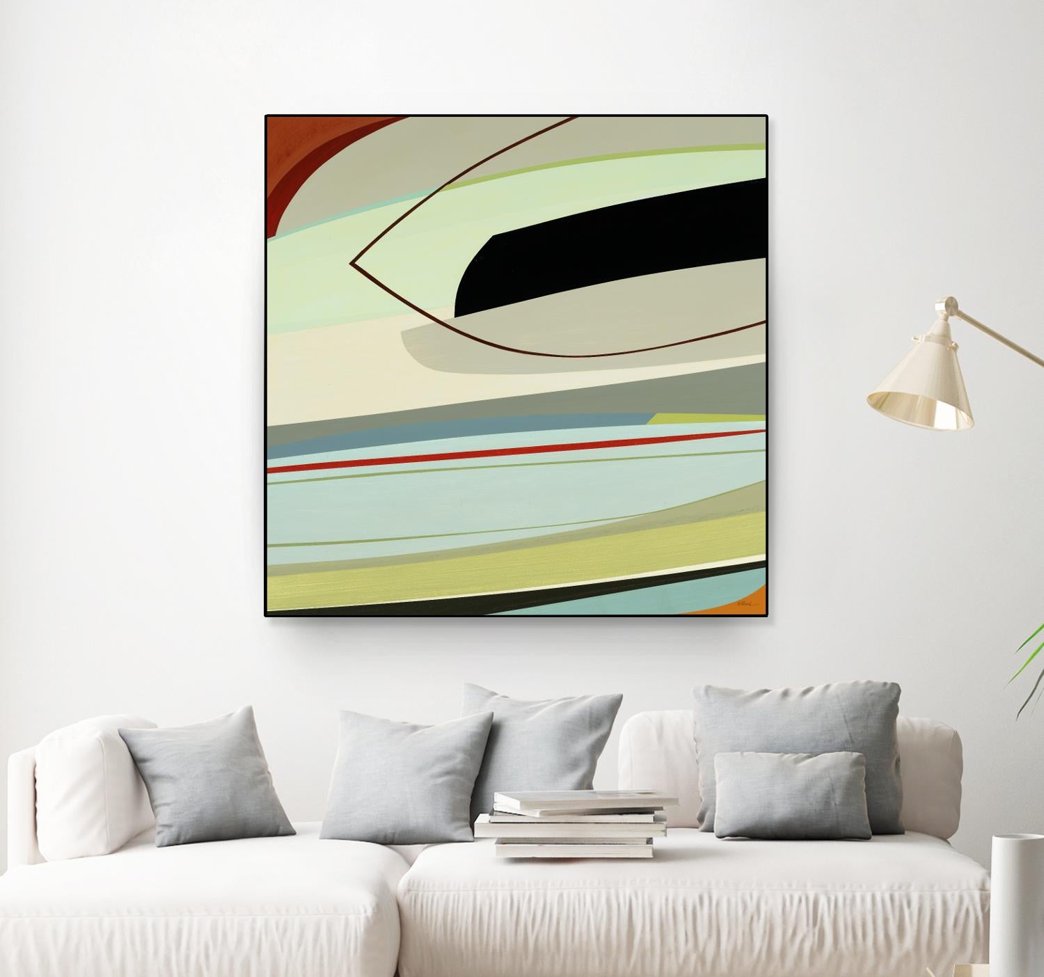 Layered Sounds II by Randy Hibberd on GIANT ART - green abstract