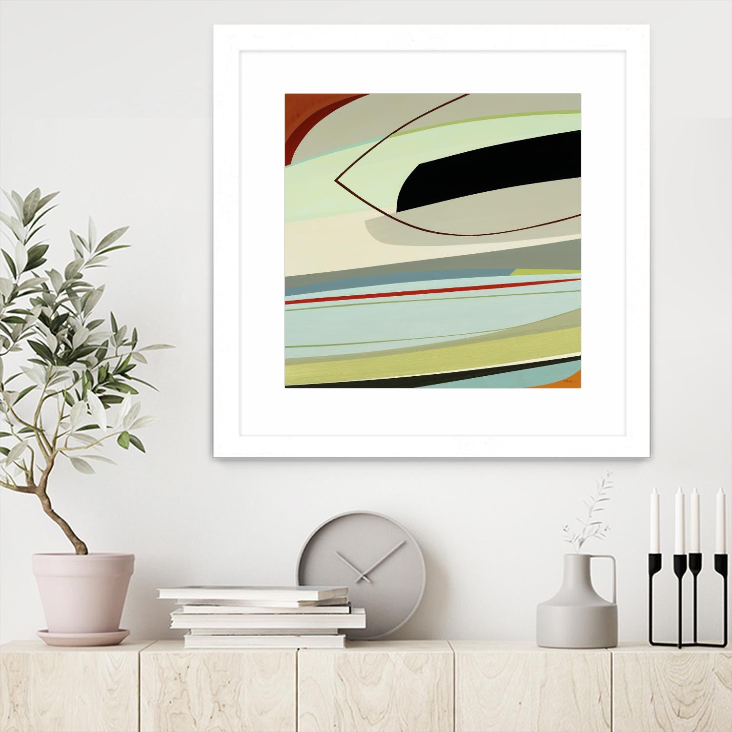 Layered Sounds II by Randy Hibberd on GIANT ART - green abstract