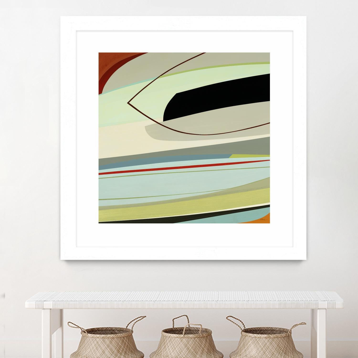 Layered Sounds II by Randy Hibberd on GIANT ART - green abstract