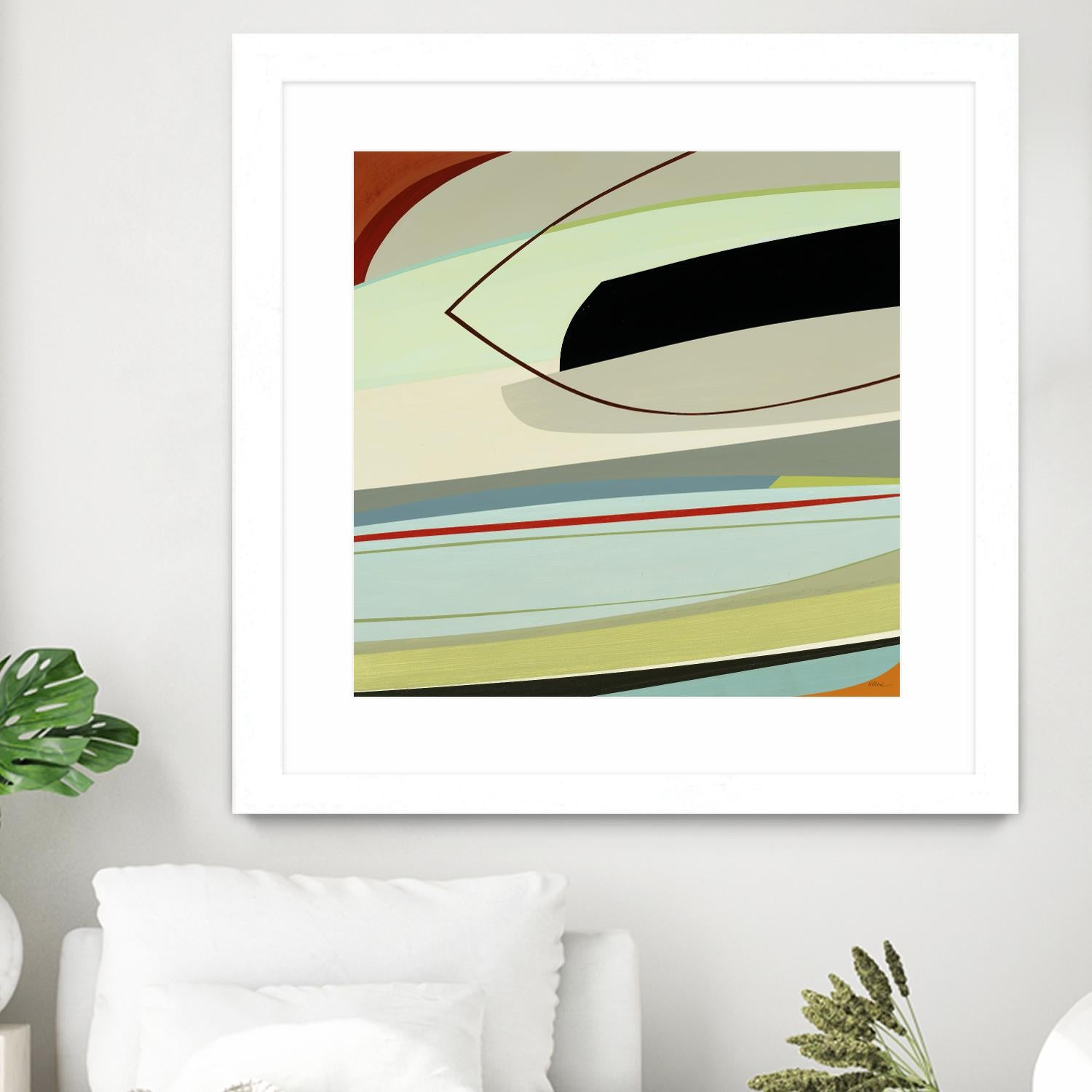 Layered Sounds II by Randy Hibberd on GIANT ART - green abstract