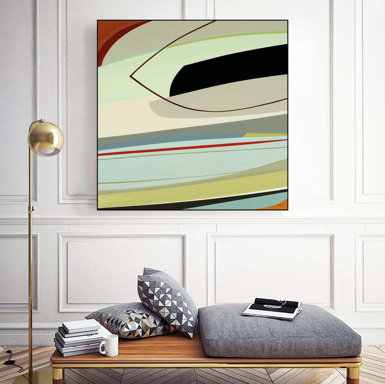 Layered Sounds II by Randy Hibberd on GIANT ART - green abstract