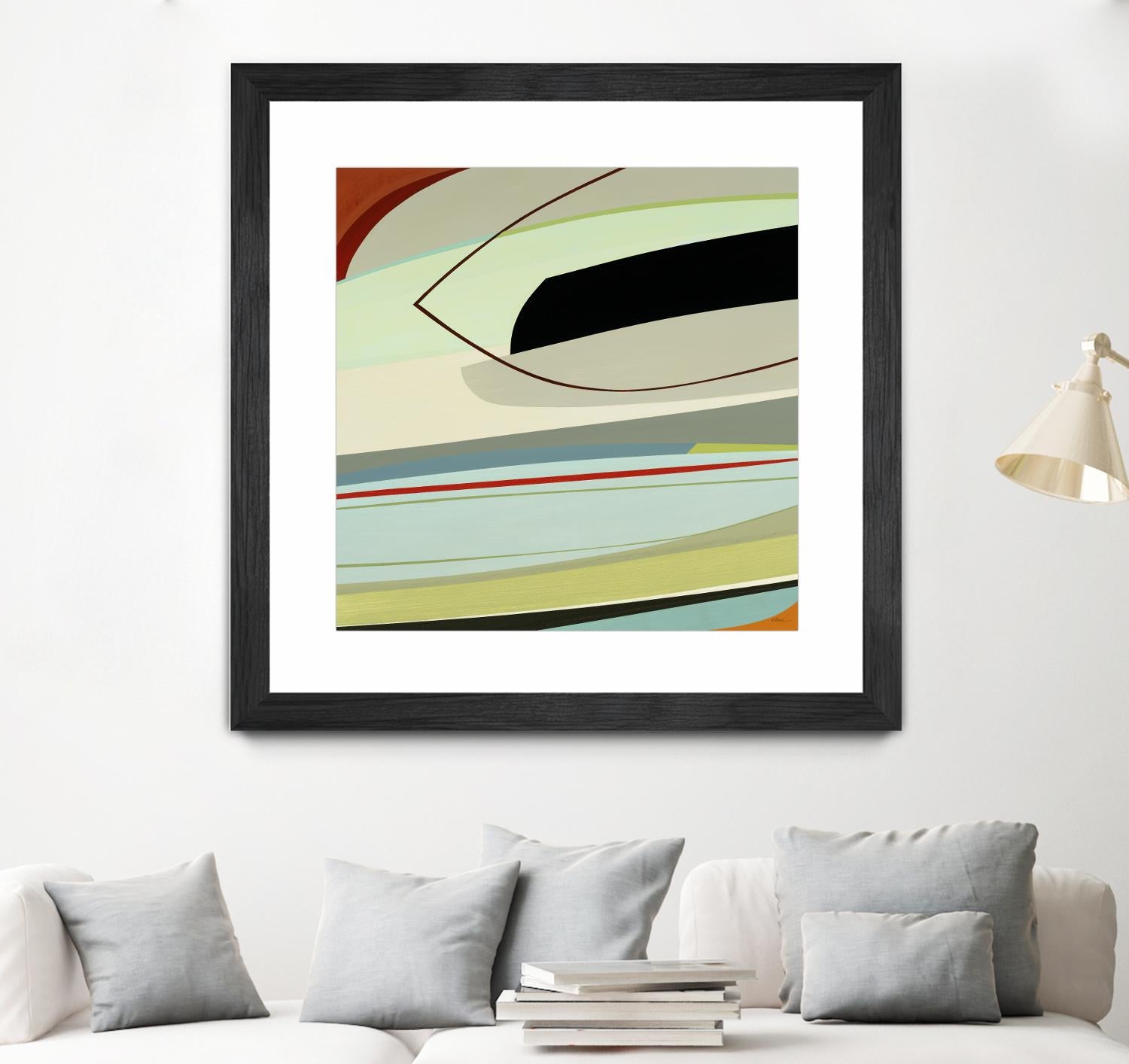 Layered Sounds II by Randy Hibberd on GIANT ART - green abstract