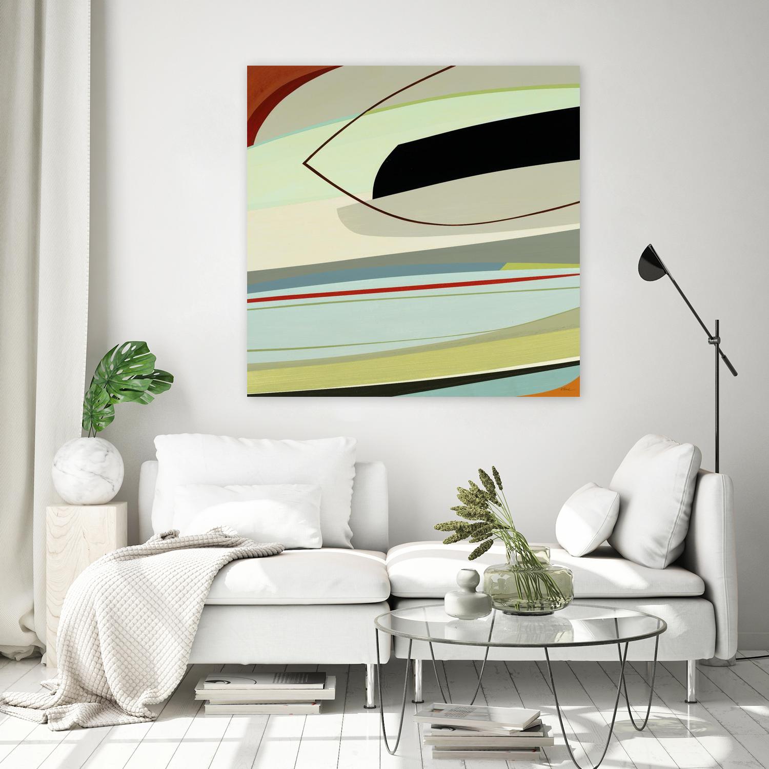 Layered Sounds II by Randy Hibberd on GIANT ART - green abstract