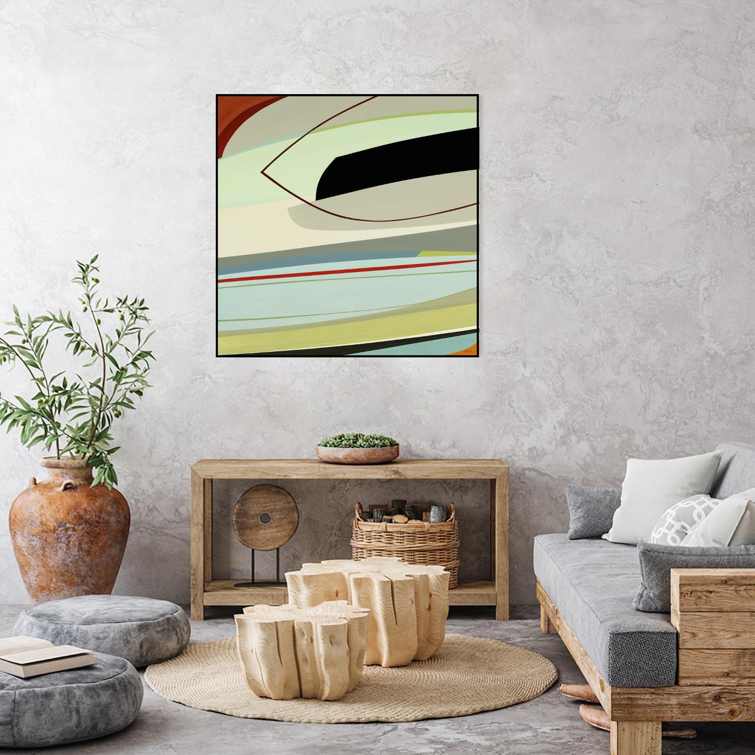 Layered Sounds II by Randy Hibberd on GIANT ART - green abstract