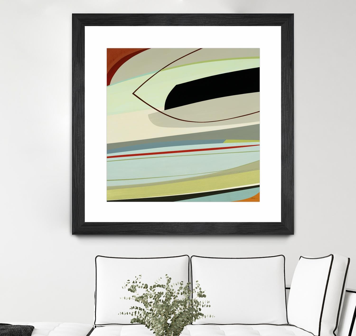 Layered Sounds II by Randy Hibberd on GIANT ART - green abstract