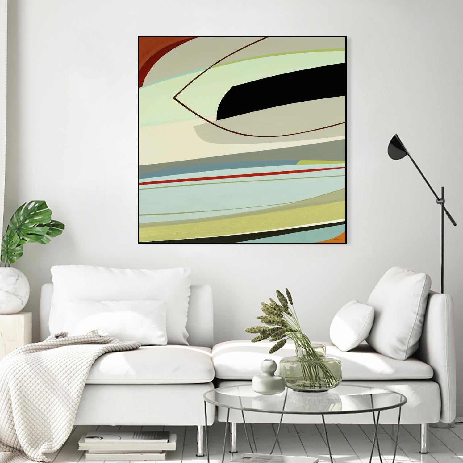 Layered Sounds II by Randy Hibberd on GIANT ART - green abstract