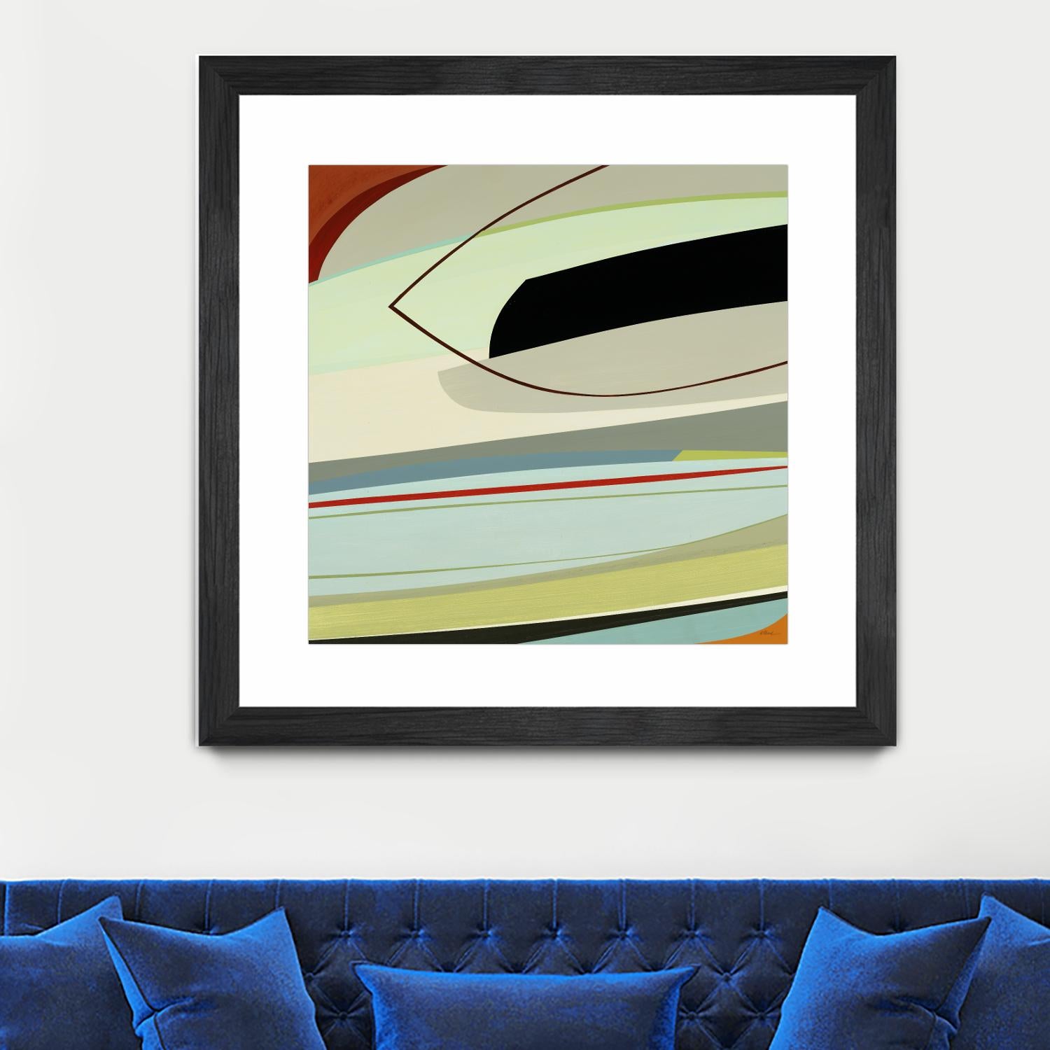 Layered Sounds II by Randy Hibberd on GIANT ART - green abstract