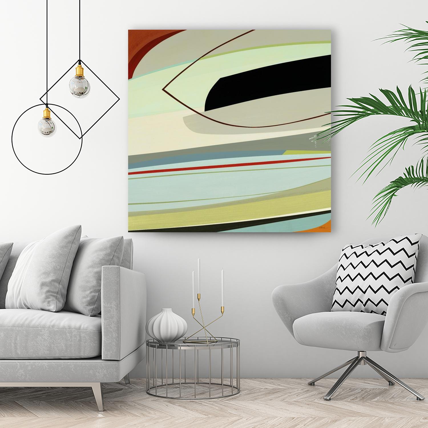 Layered Sounds II by Randy Hibberd on GIANT ART - green abstract