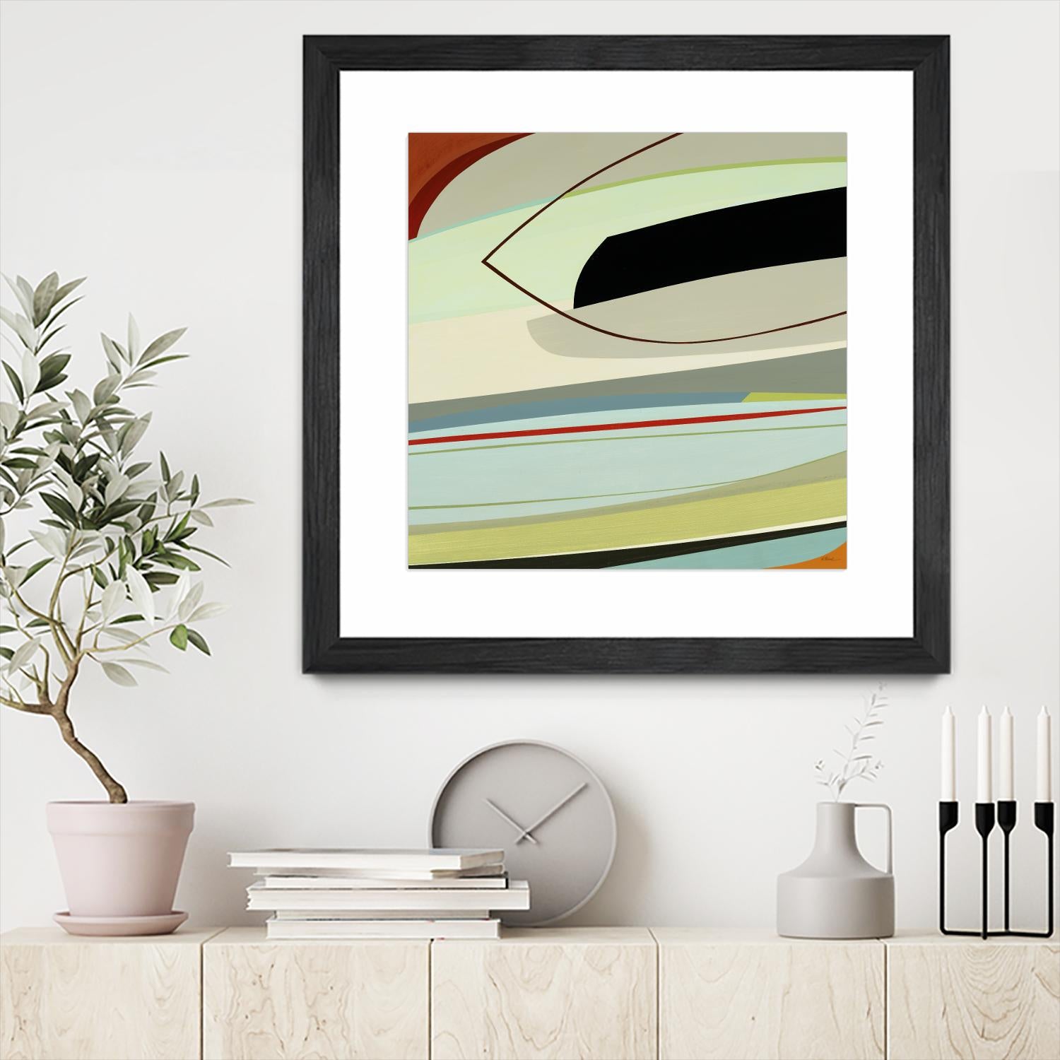 Layered Sounds II by Randy Hibberd on GIANT ART - green abstract