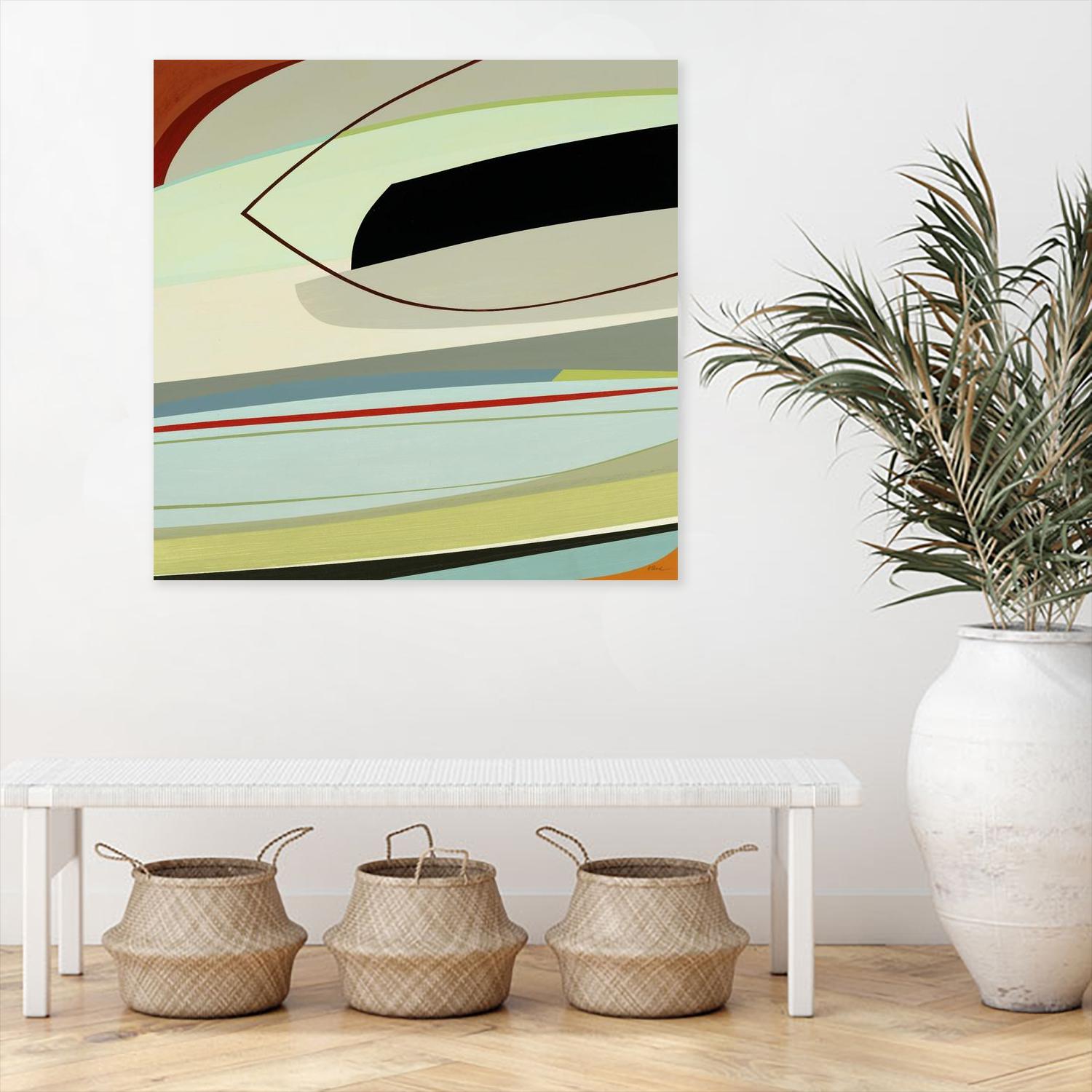 Layered Sounds II by Randy Hibberd on GIANT ART - green abstract