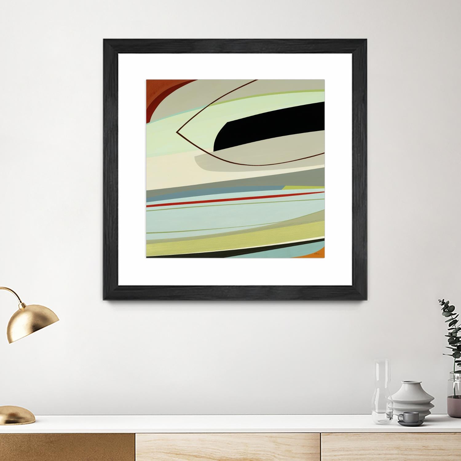 Layered Sounds II by Randy Hibberd on GIANT ART - green abstract