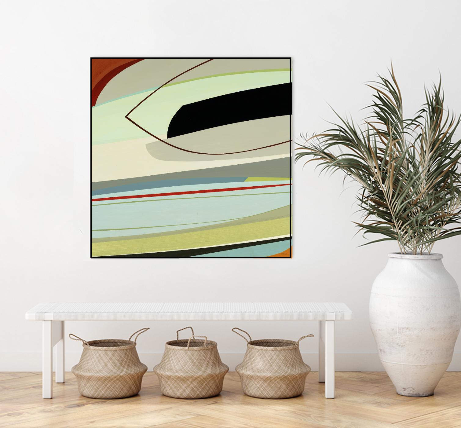 Layered Sounds II by Randy Hibberd on GIANT ART - green abstract