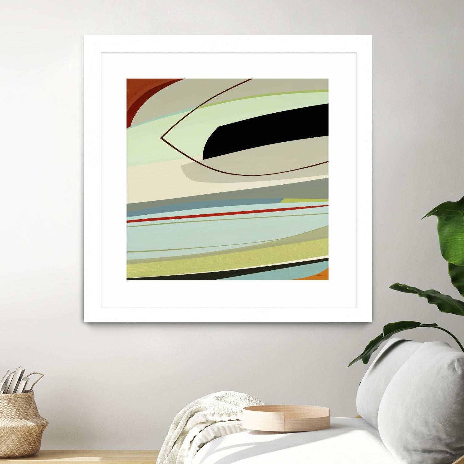 Layered Sounds II by Randy Hibberd on GIANT ART - green abstract