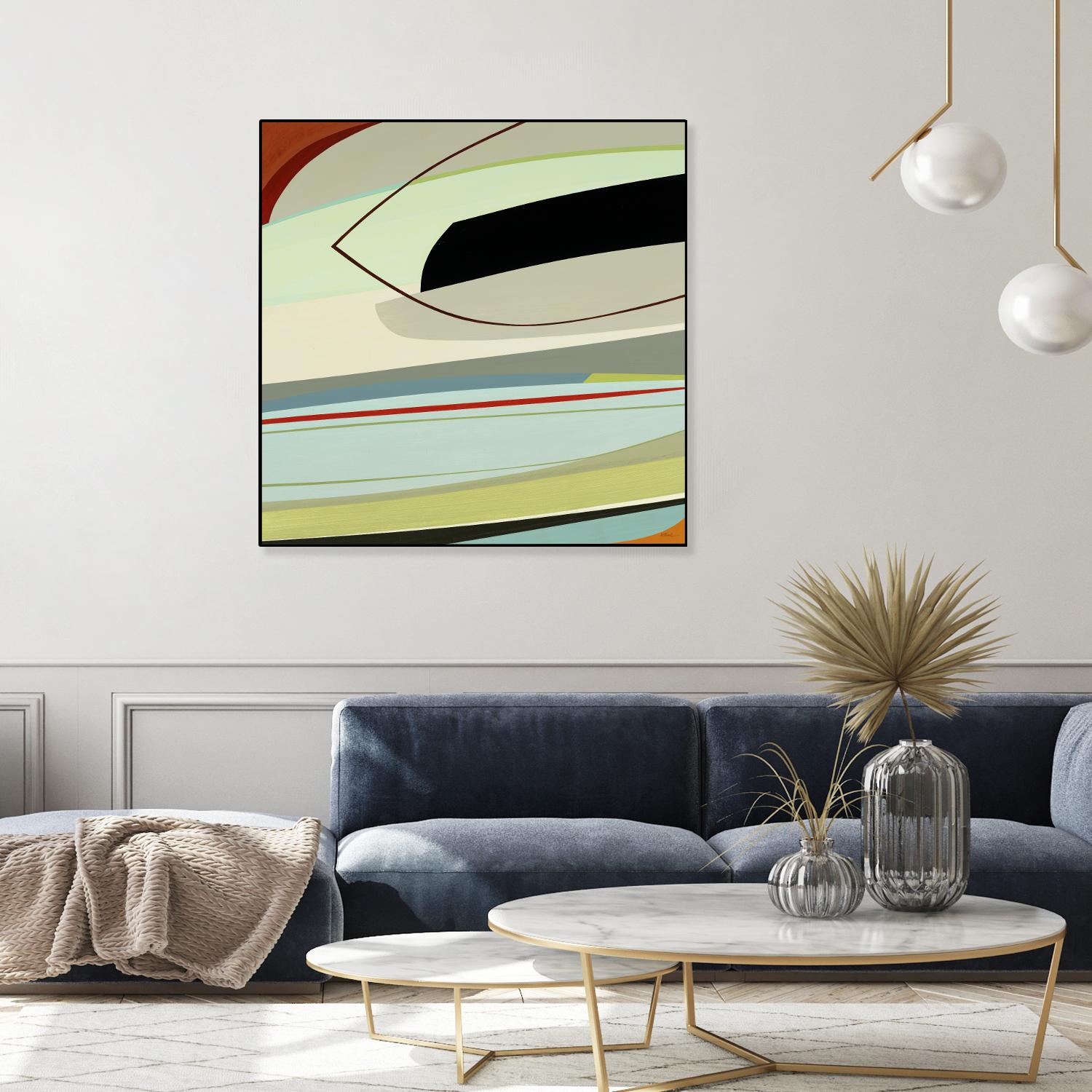 Layered Sounds II by Randy Hibberd on GIANT ART - green abstract