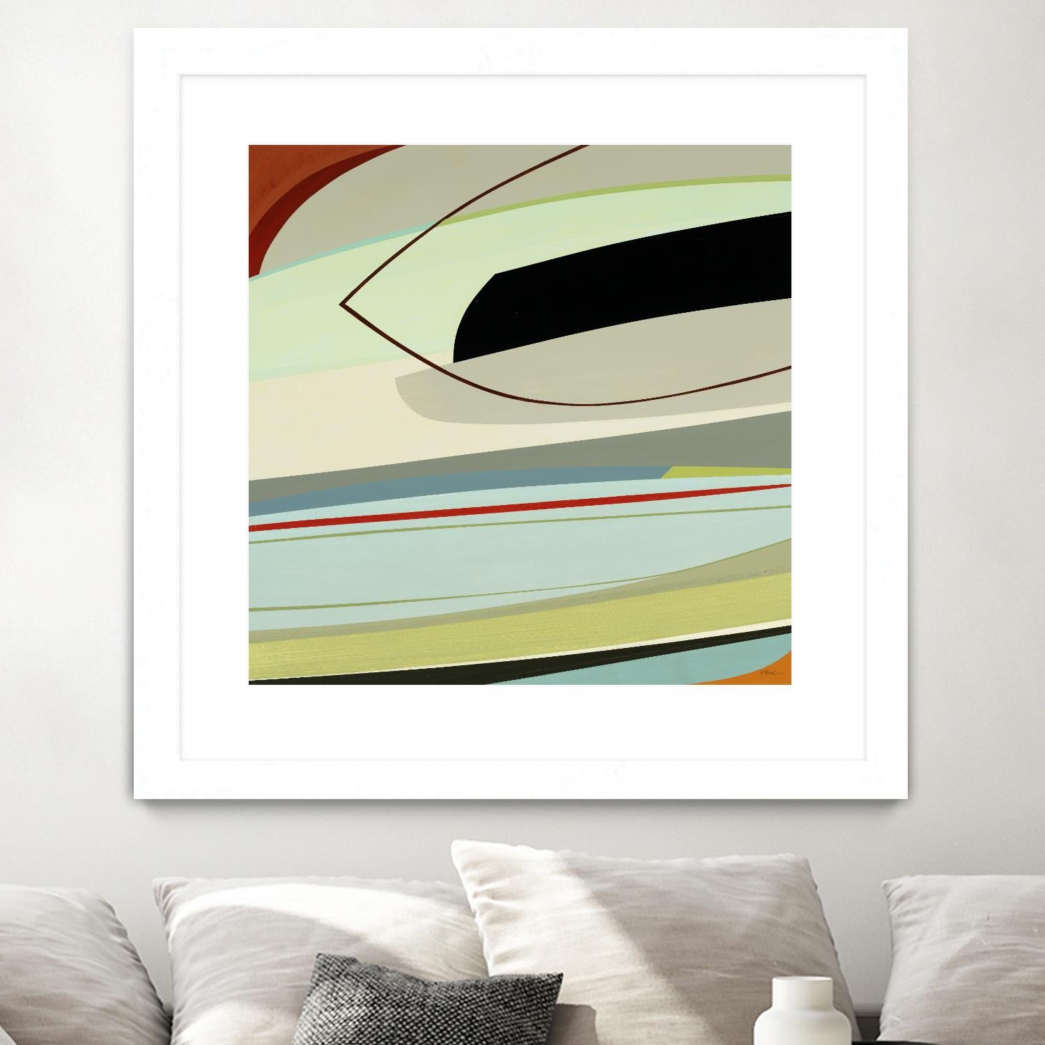 Layered Sounds II by Randy Hibberd on GIANT ART - green abstract