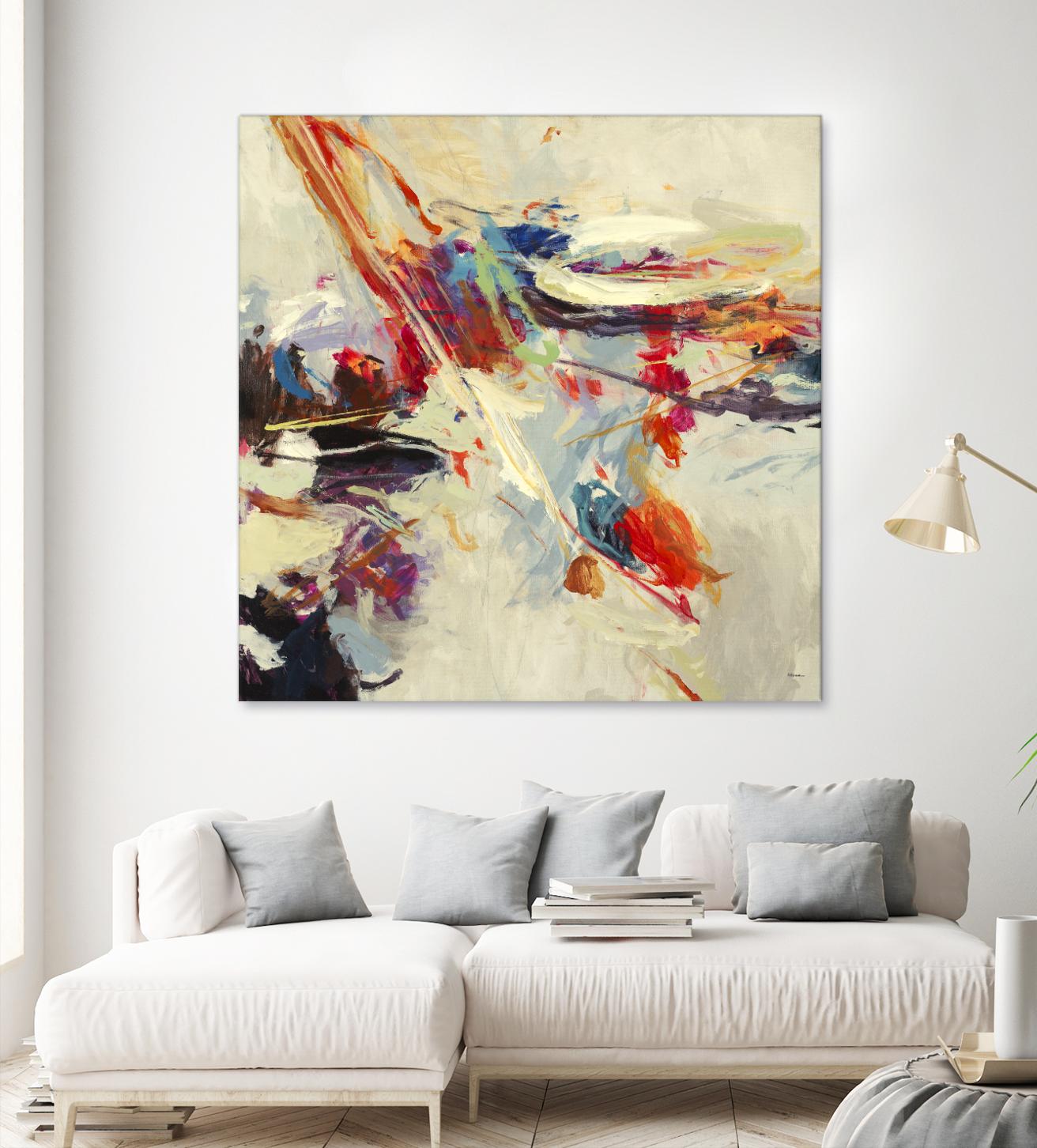 Positive Energy I by Randy Hibberd on GIANT ART - beige abstract