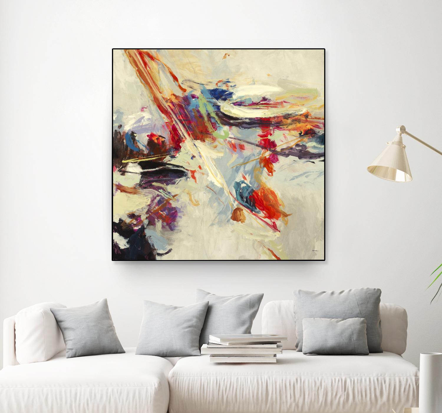 Positive Energy I by Randy Hibberd on GIANT ART - beige abstract