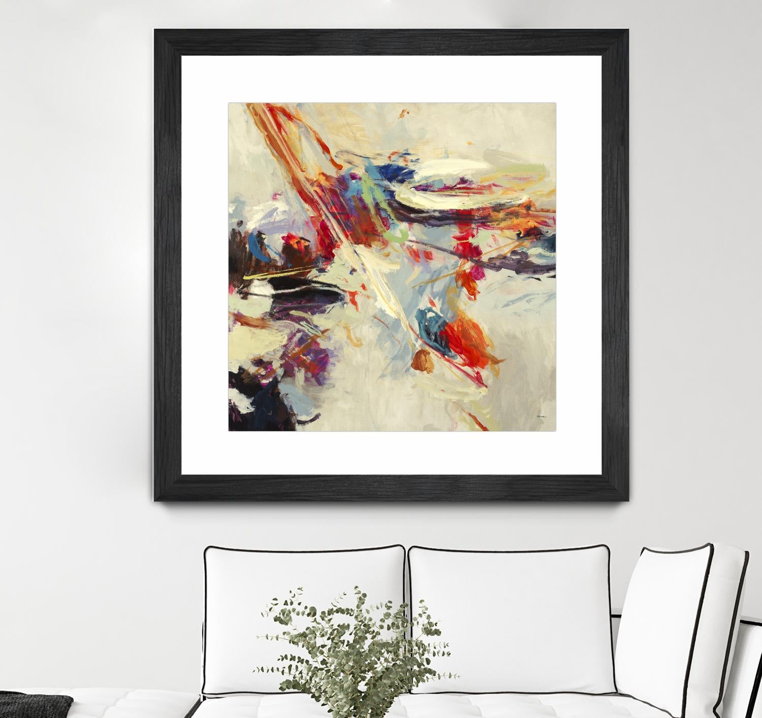 Positive Energy I by Randy Hibberd on GIANT ART - beige abstract