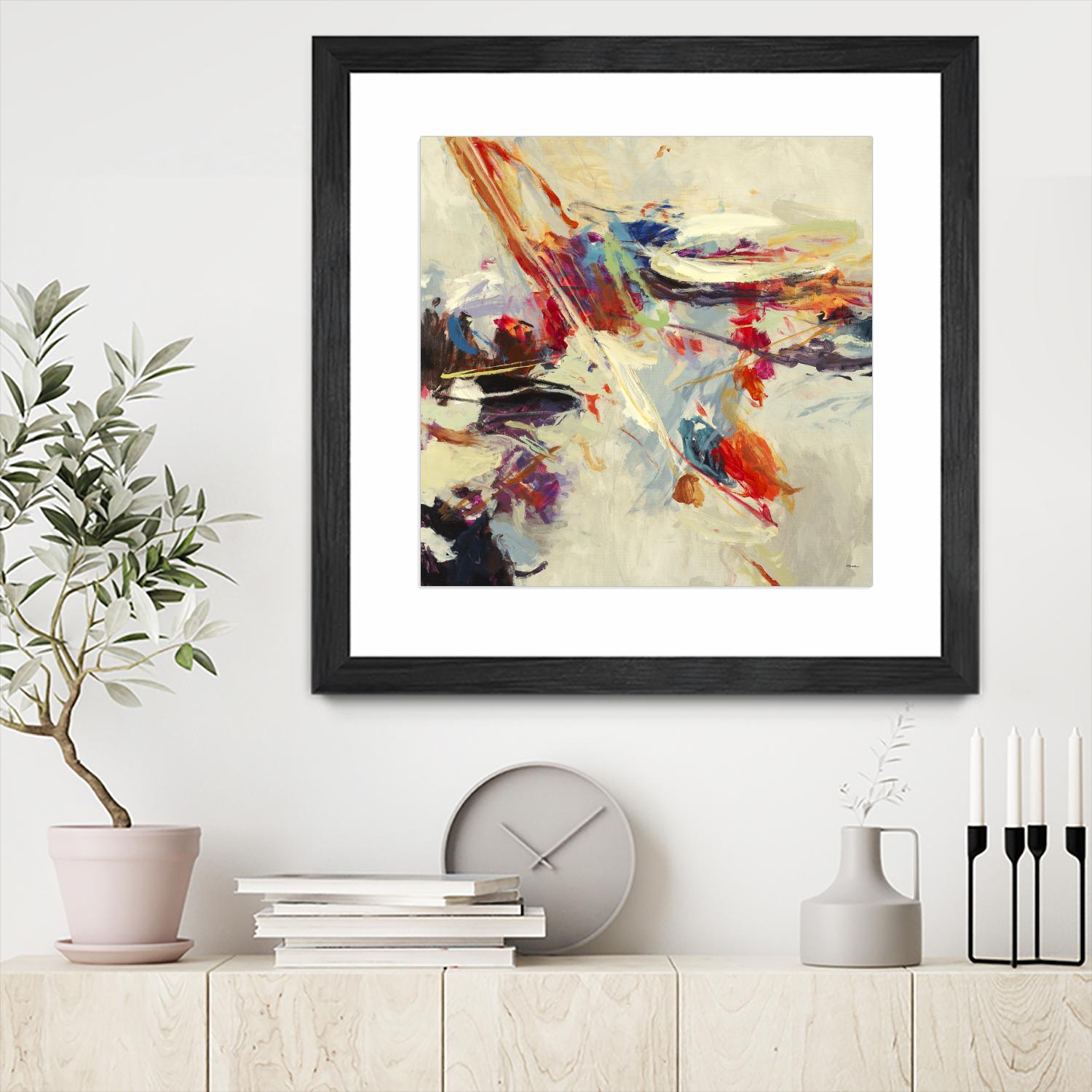 Positive Energy I by Randy Hibberd on GIANT ART - beige abstract