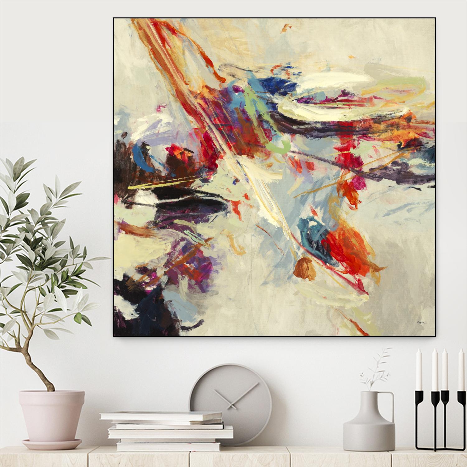 Positive Energy I by Randy Hibberd on GIANT ART - beige abstract