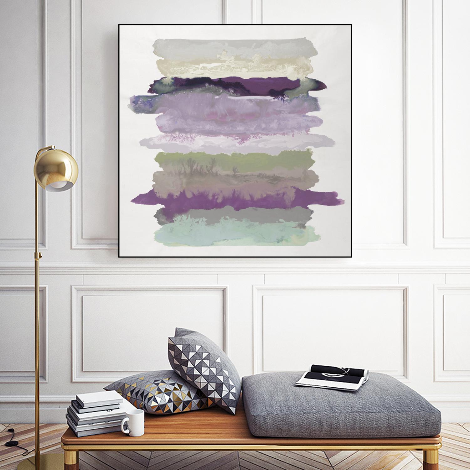 Flowing Energy II V3 by Randy Hibberd on GIANT ART - purples abstract