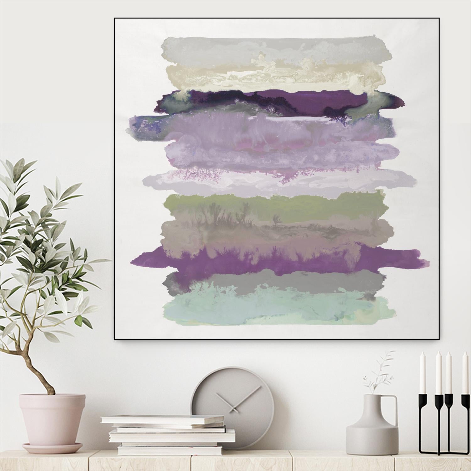 Flowing Energy II V3 by Randy Hibberd on GIANT ART - purples abstract