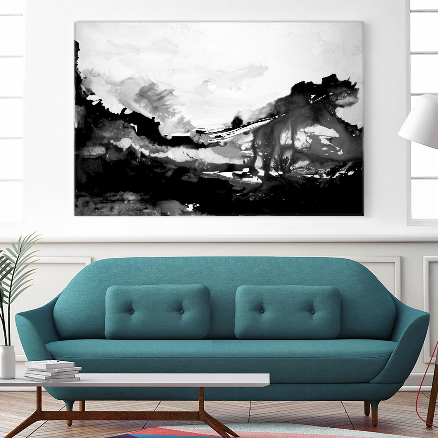 Blu Scenery V2 by Randy Hibberd on GIANT ART - white abstract