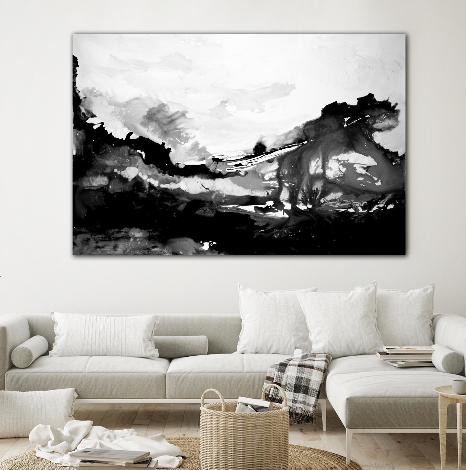 Blu Scenery V2 by Randy Hibberd on GIANT ART - white abstract