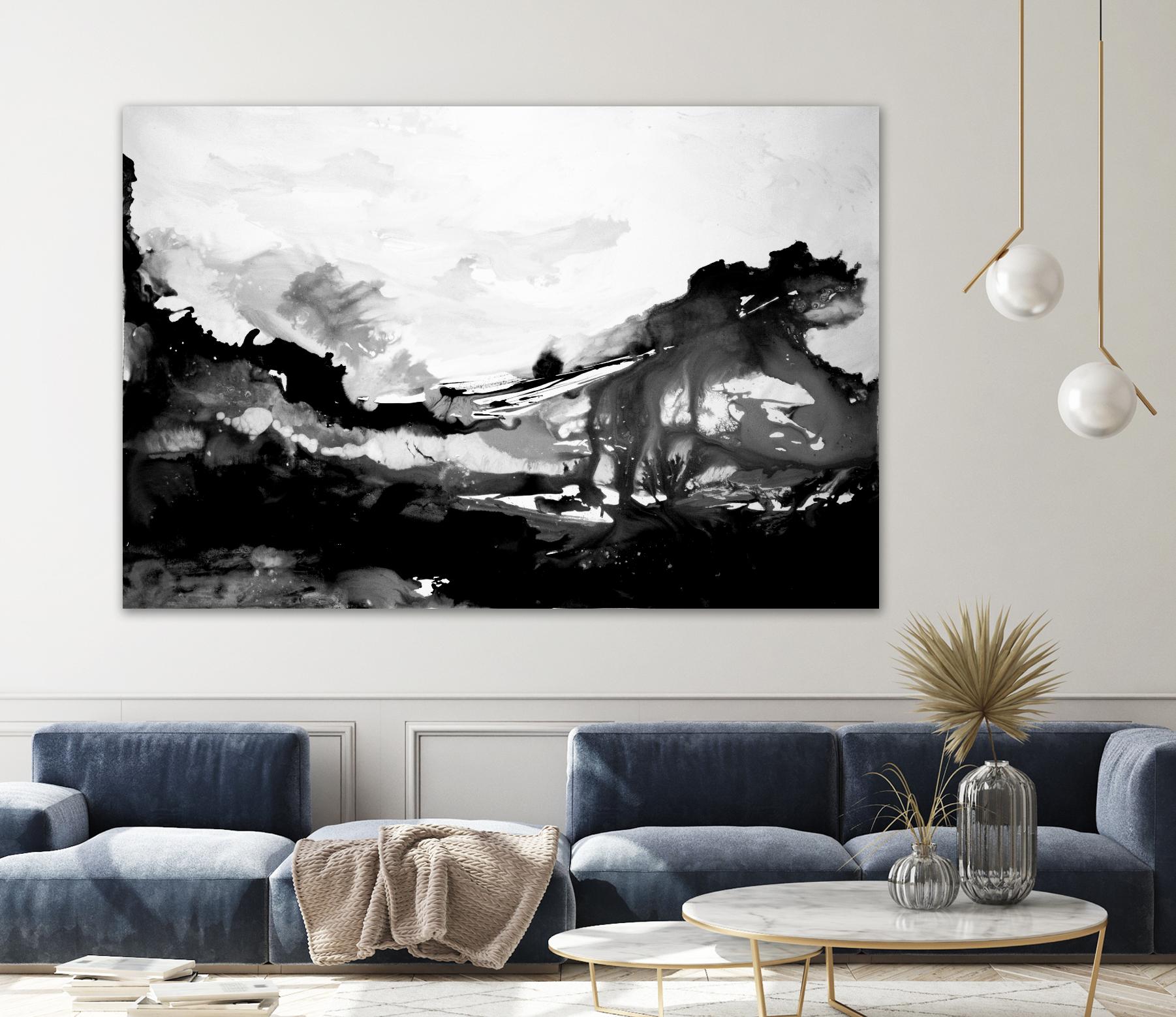 Blu Scenery V2 by Randy Hibberd on GIANT ART - white abstract