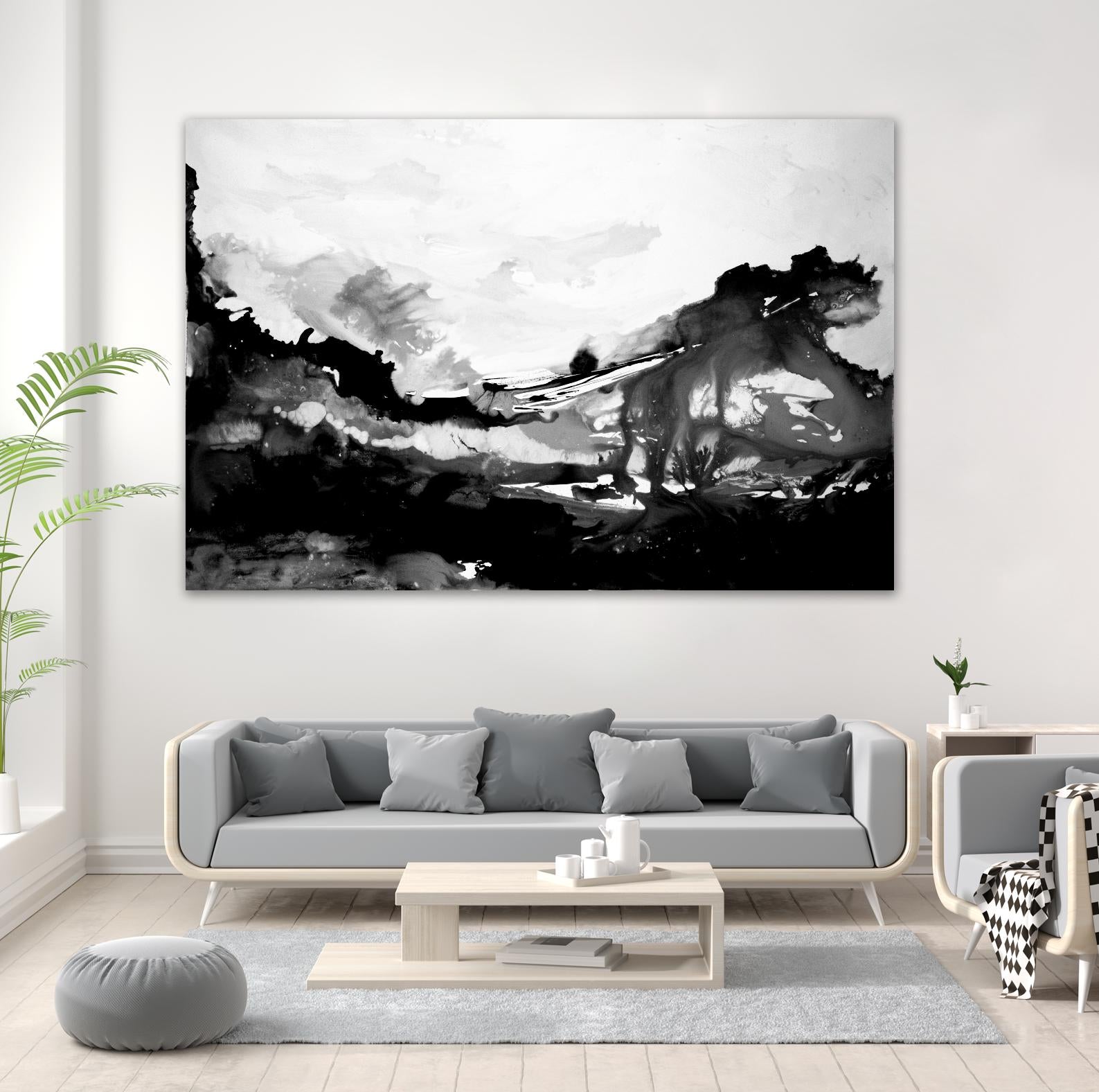 Blu Scenery V2 by Randy Hibberd on GIANT ART - white abstract