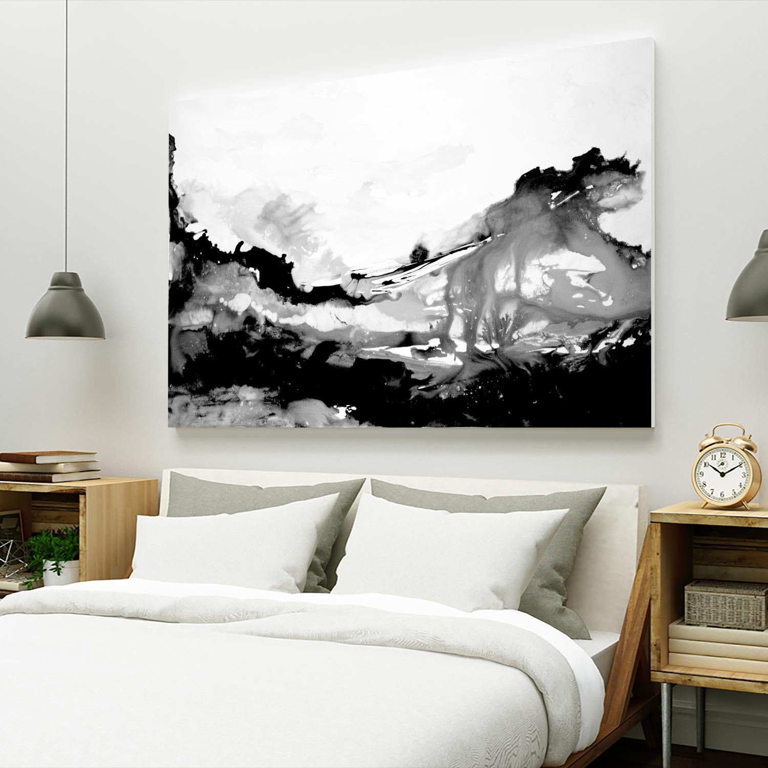 Blu Scenery V2 by Randy Hibberd on GIANT ART - white abstract