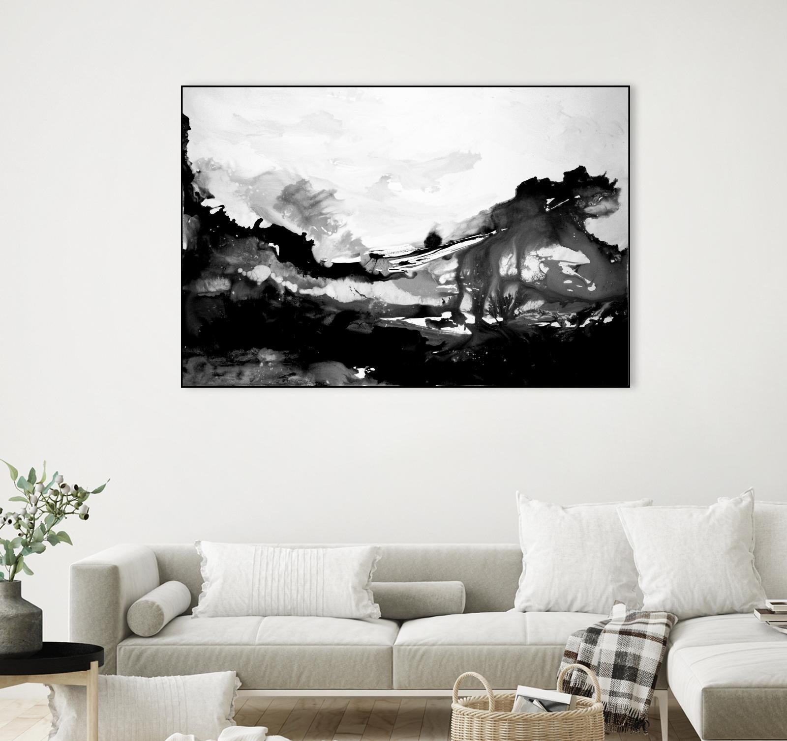 Blu Scenery V2 by Randy Hibberd on GIANT ART - white abstract