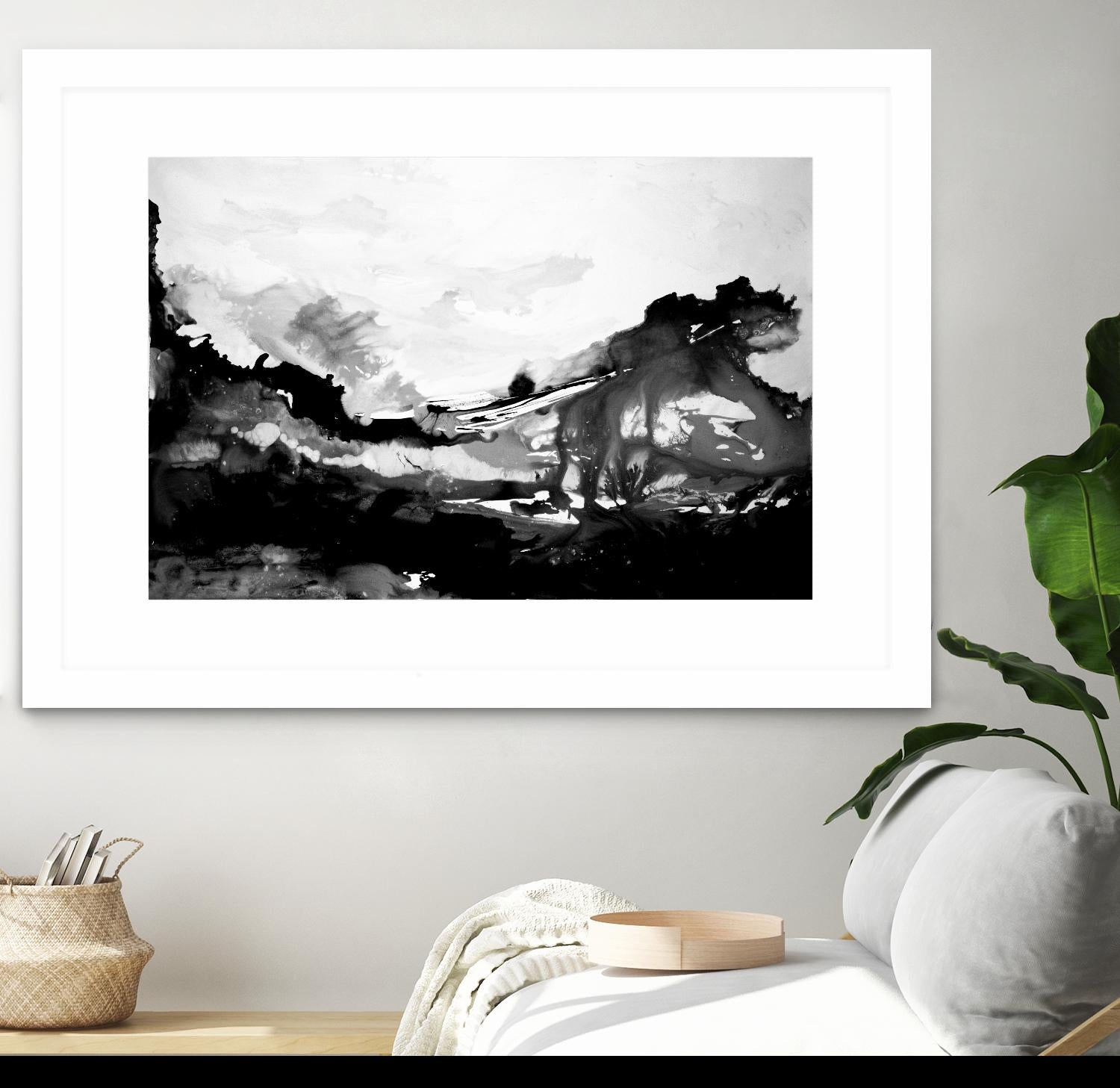 Blu Scenery V2 by Randy Hibberd on GIANT ART - white abstract