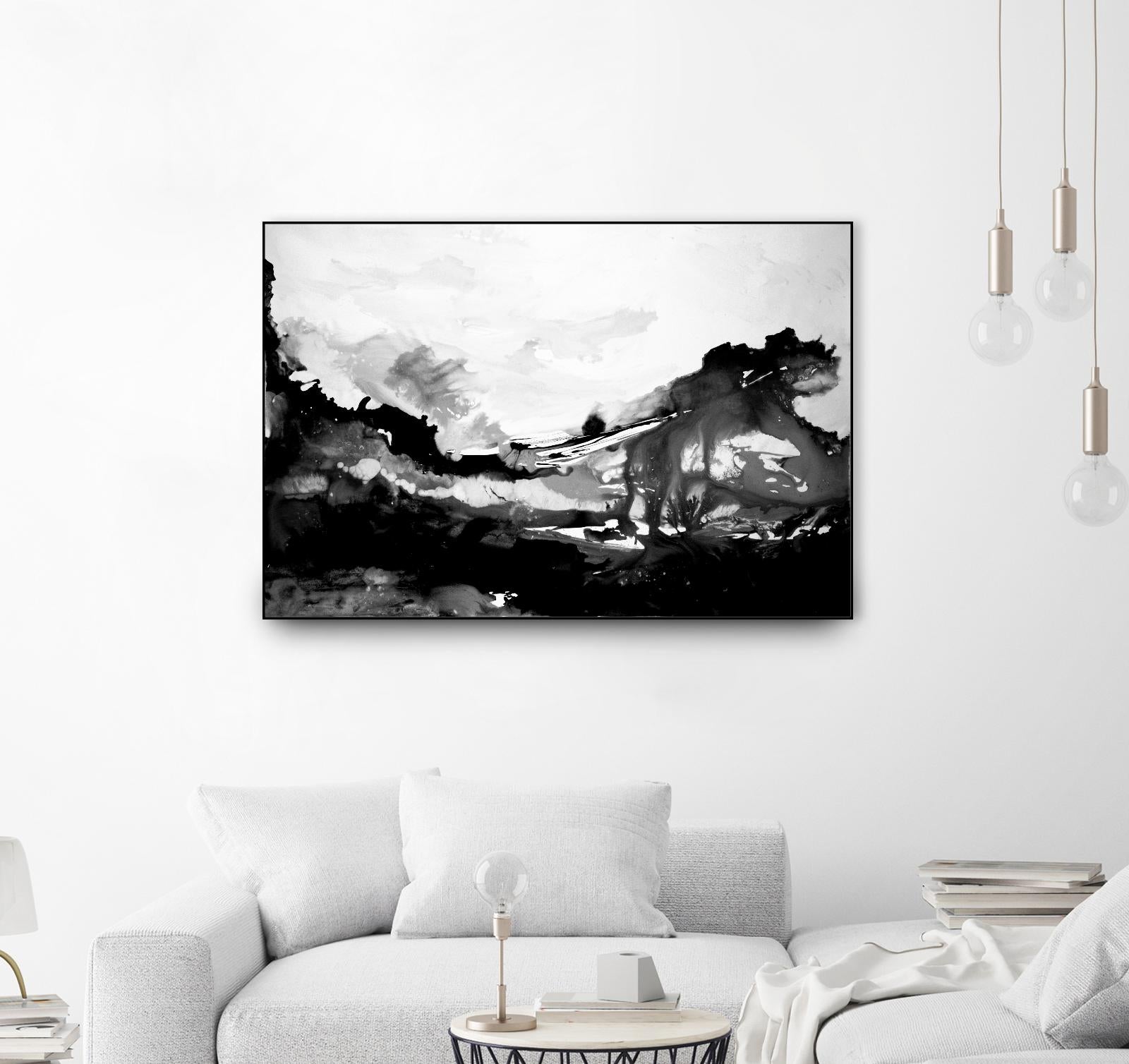 Blu Scenery V2 by Randy Hibberd on GIANT ART - white abstract