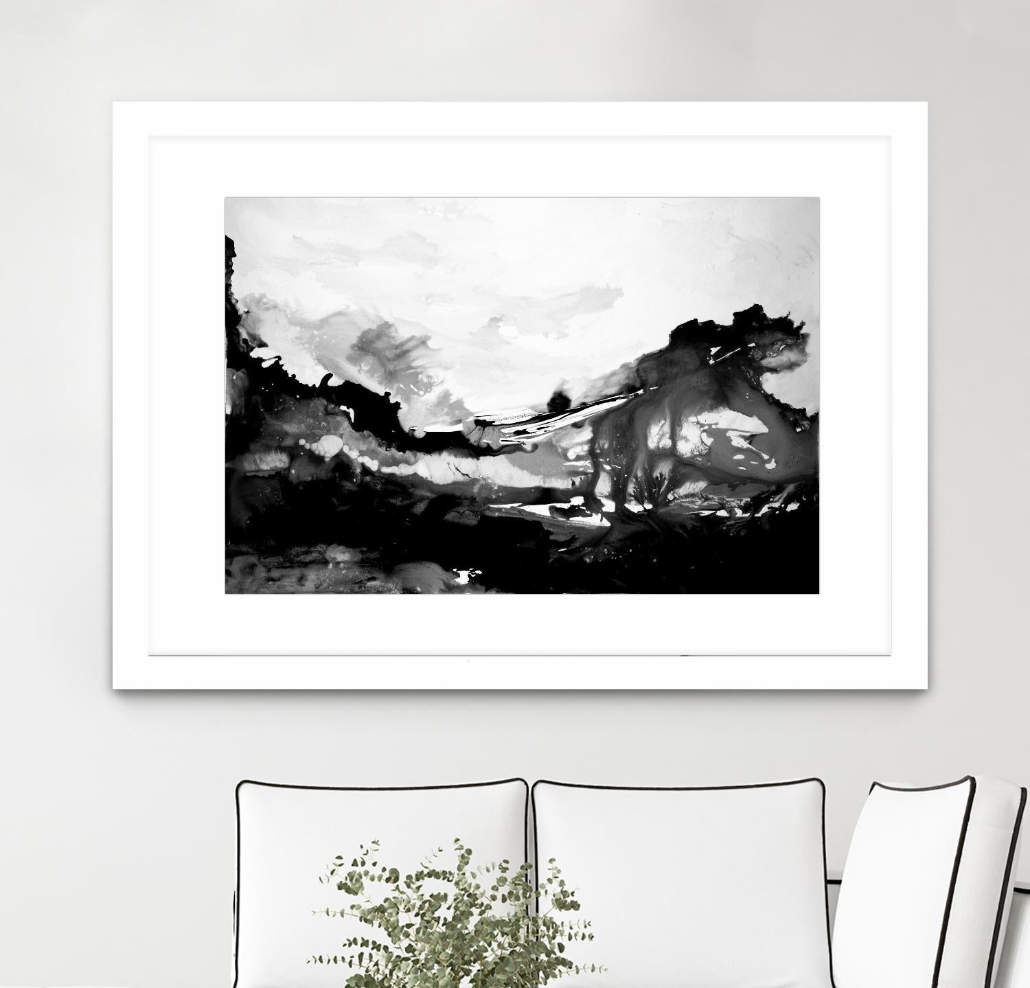 Blu Scenery V2 by Randy Hibberd on GIANT ART - white abstract