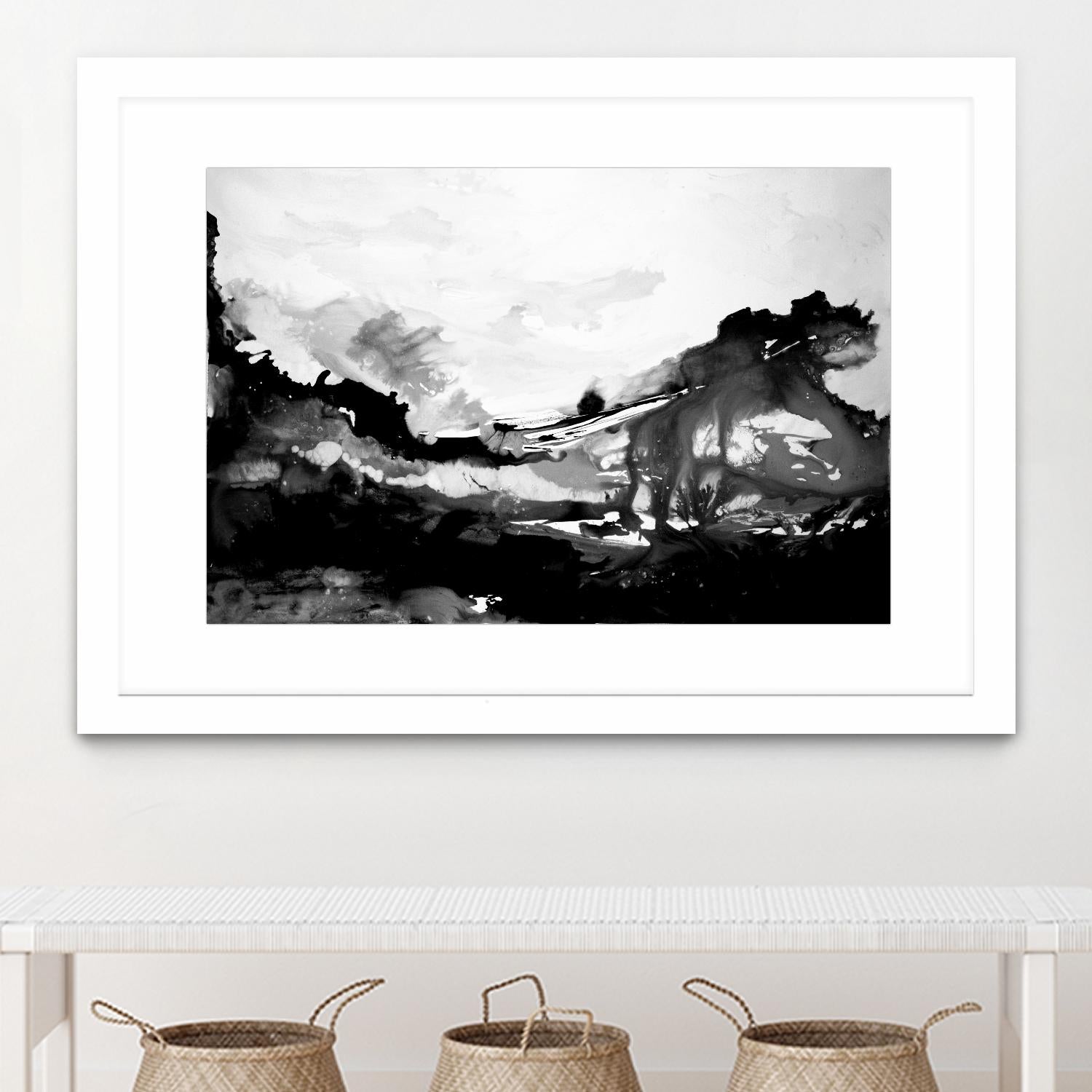 Blu Scenery V2 by Randy Hibberd on GIANT ART - white abstract