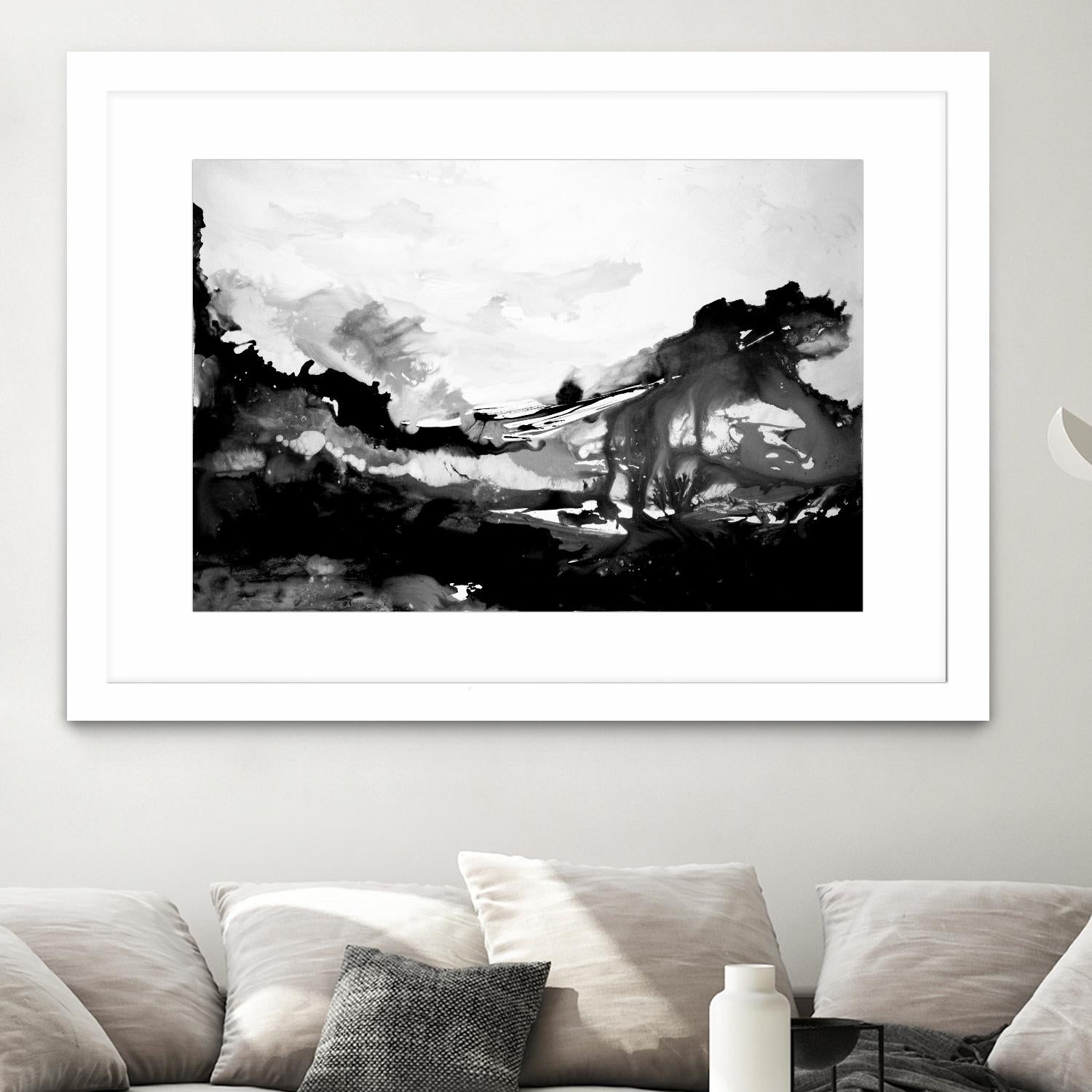 Blu Scenery V2 by Randy Hibberd on GIANT ART - white abstract