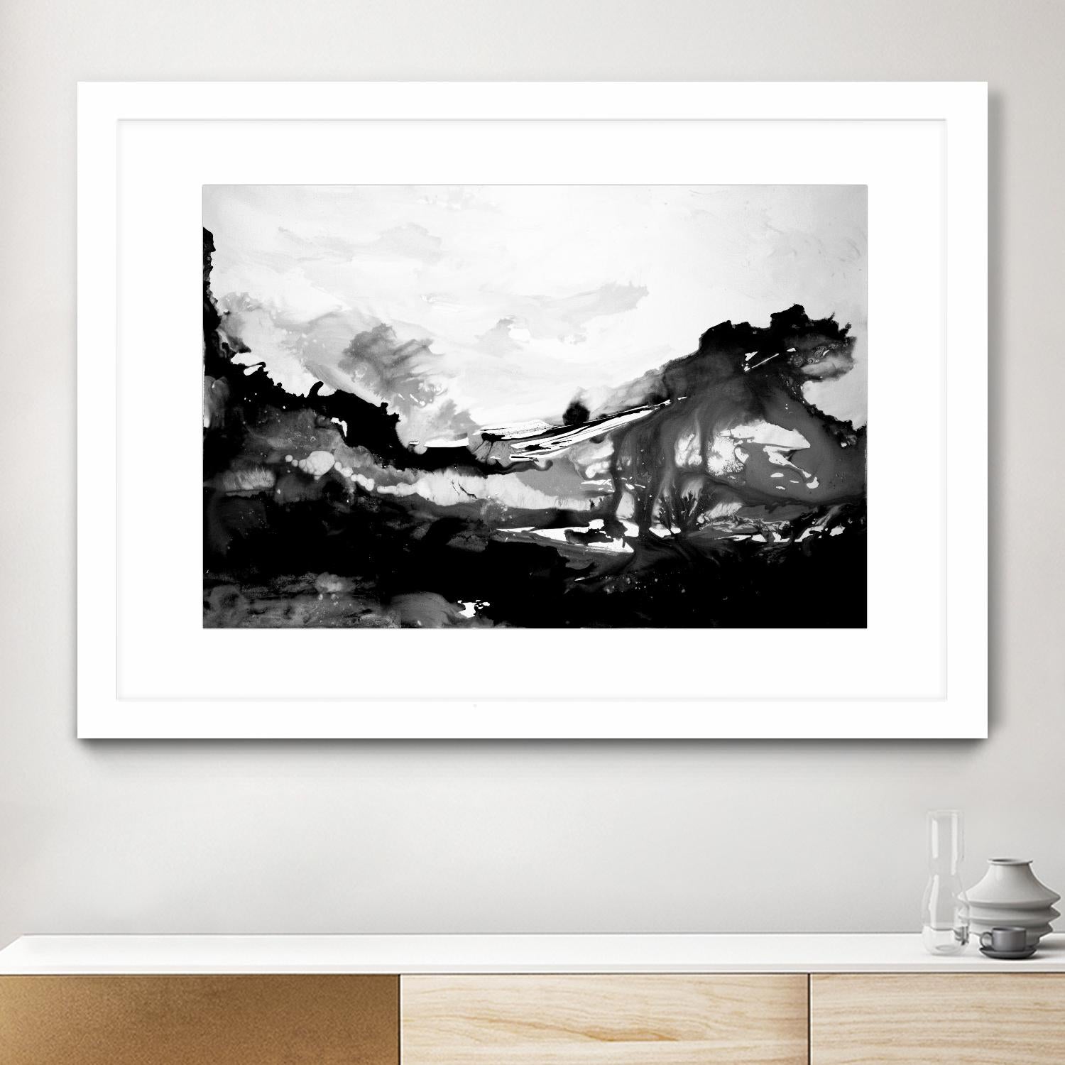 Blu Scenery V2 by Randy Hibberd on GIANT ART - white abstract