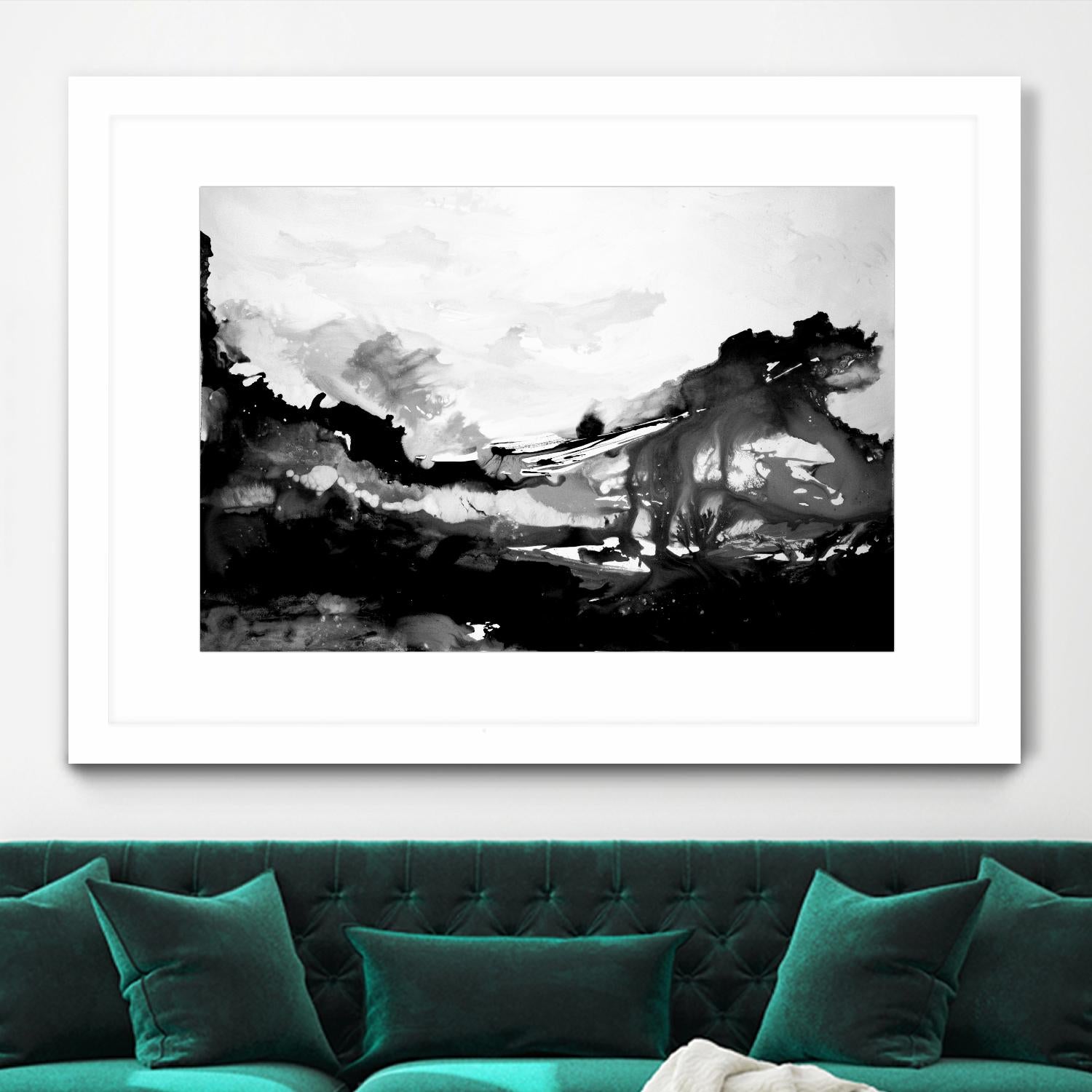 Blu Scenery V2 by Randy Hibberd on GIANT ART - white abstract