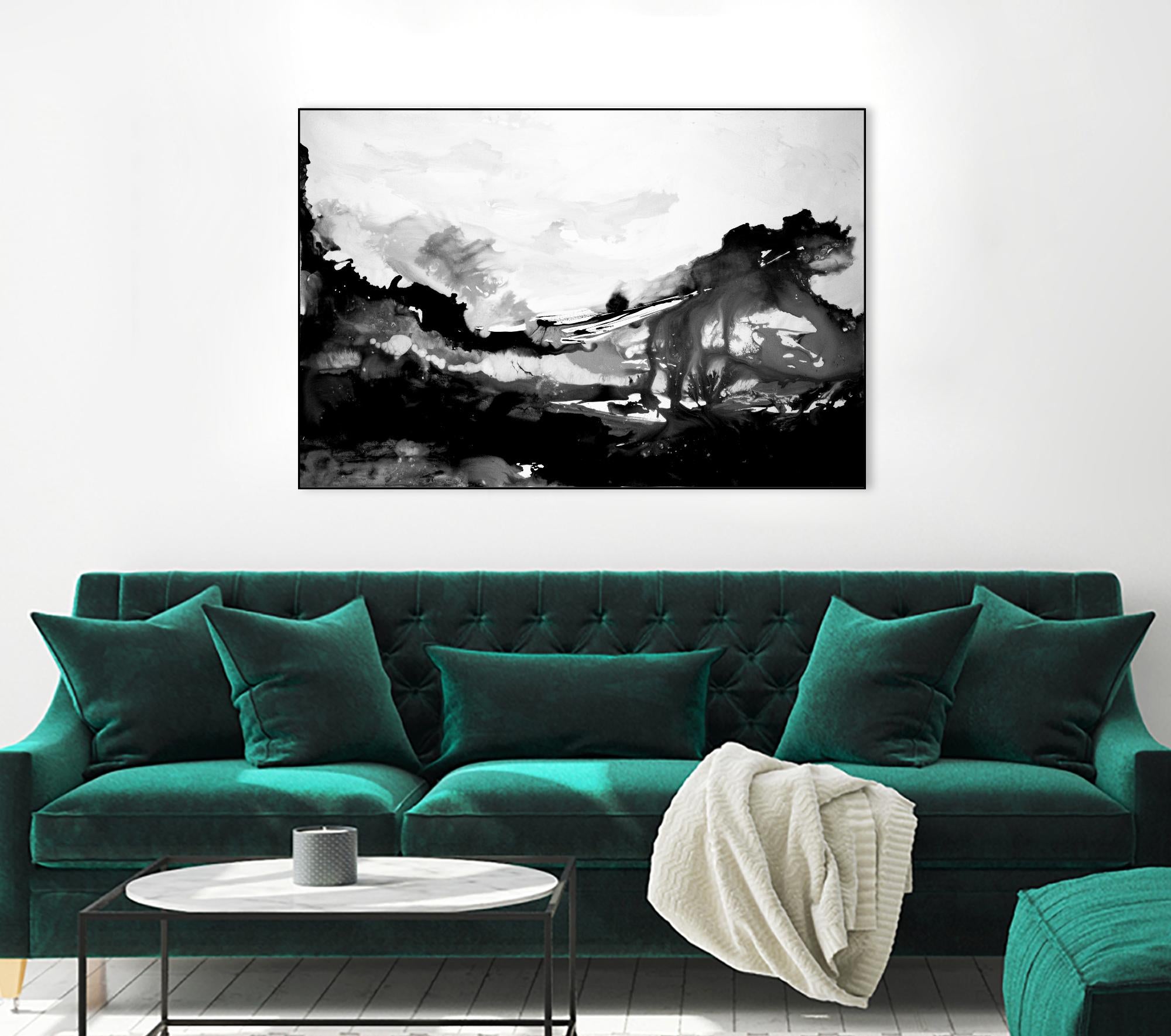 Blu Scenery V2 by Randy Hibberd on GIANT ART - white abstract