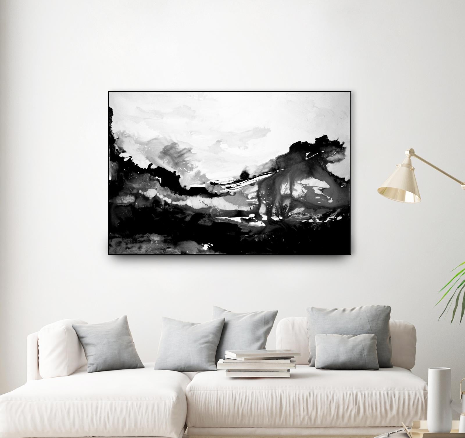 Blu Scenery V2 by Randy Hibberd on GIANT ART - white abstract