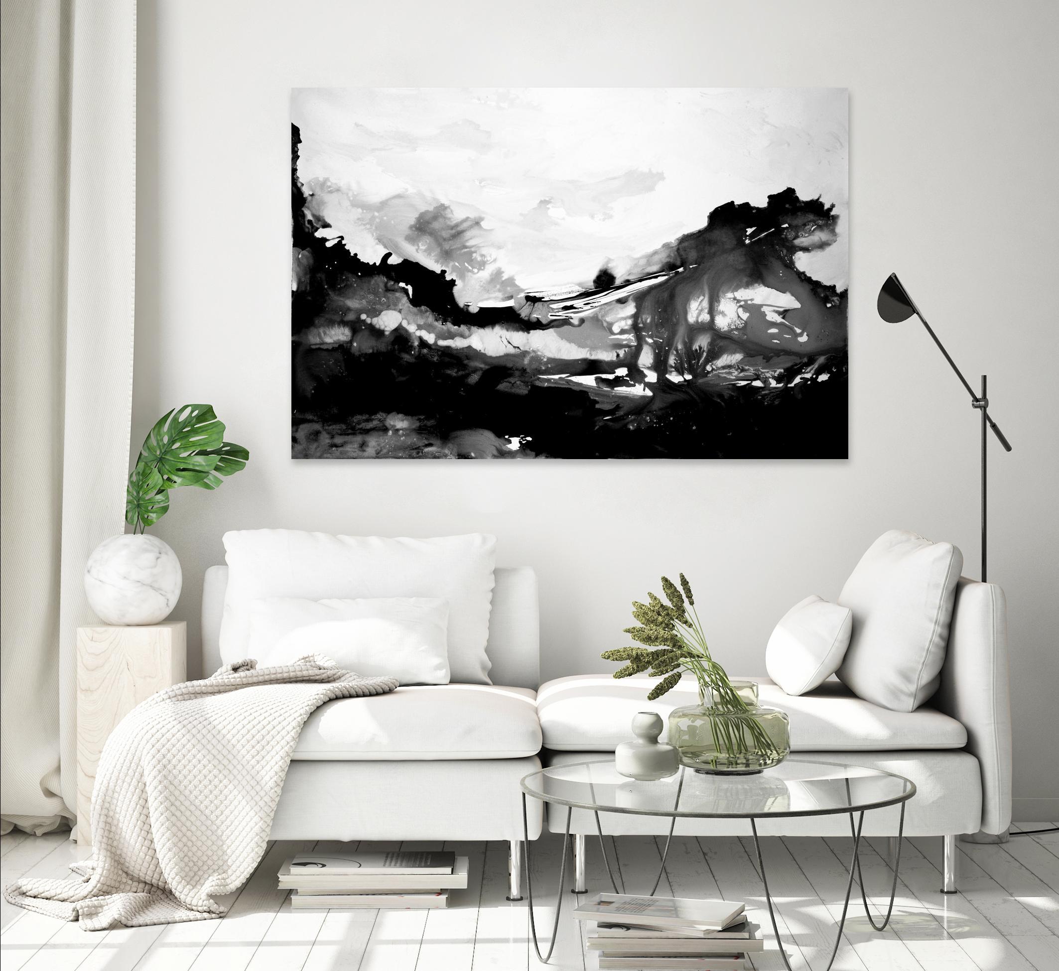 Blu Scenery V2 by Randy Hibberd on GIANT ART - white abstract