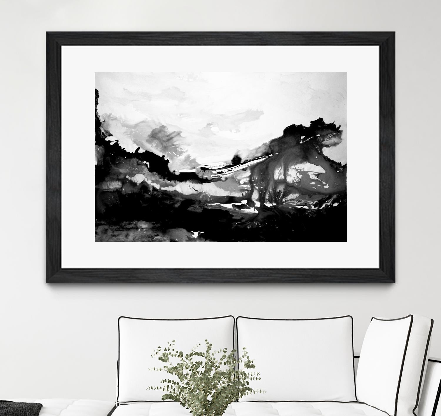 Blu Scenery V2 by Randy Hibberd on GIANT ART - white abstract