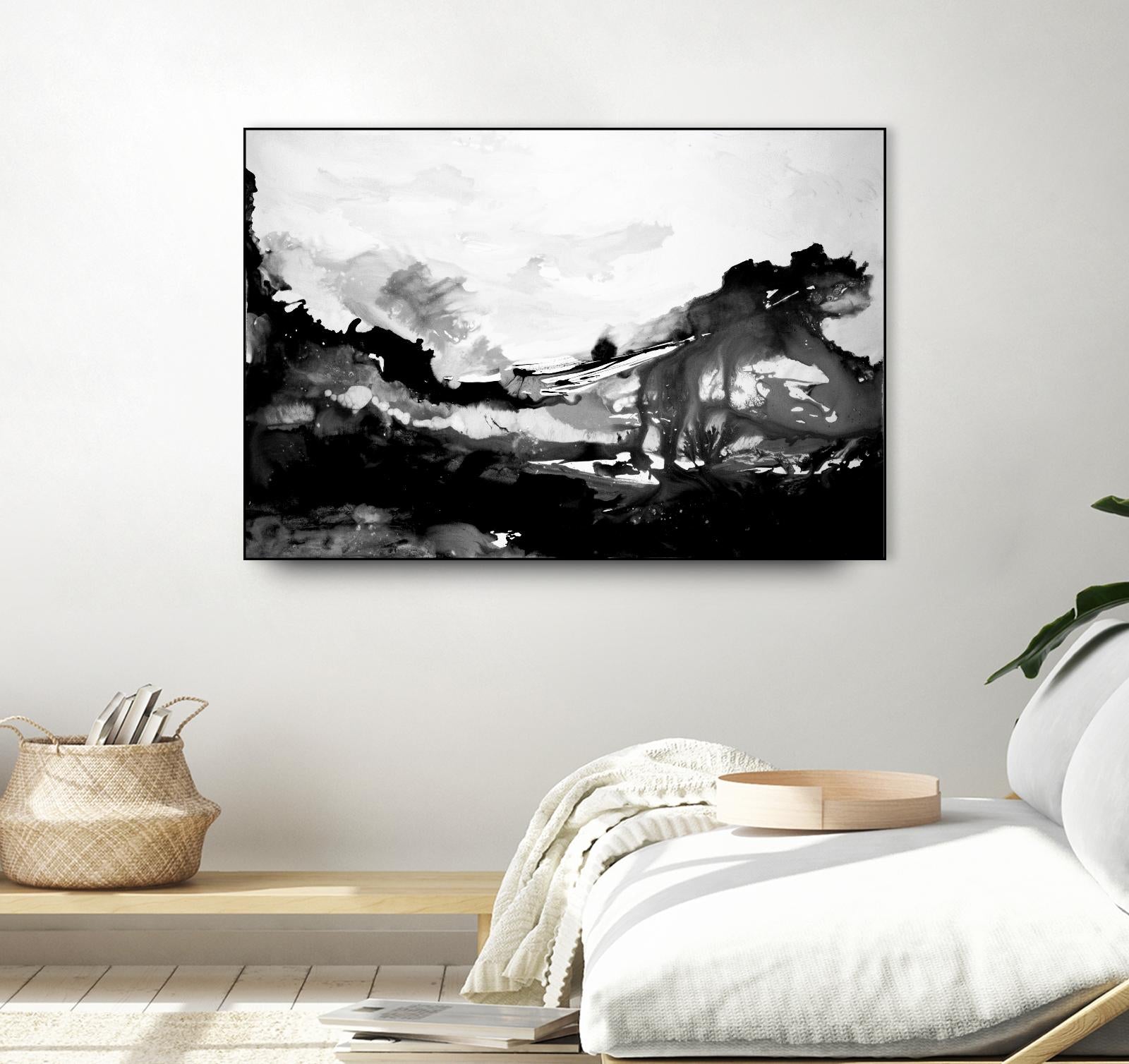 Blu Scenery V2 by Randy Hibberd on GIANT ART - white abstract