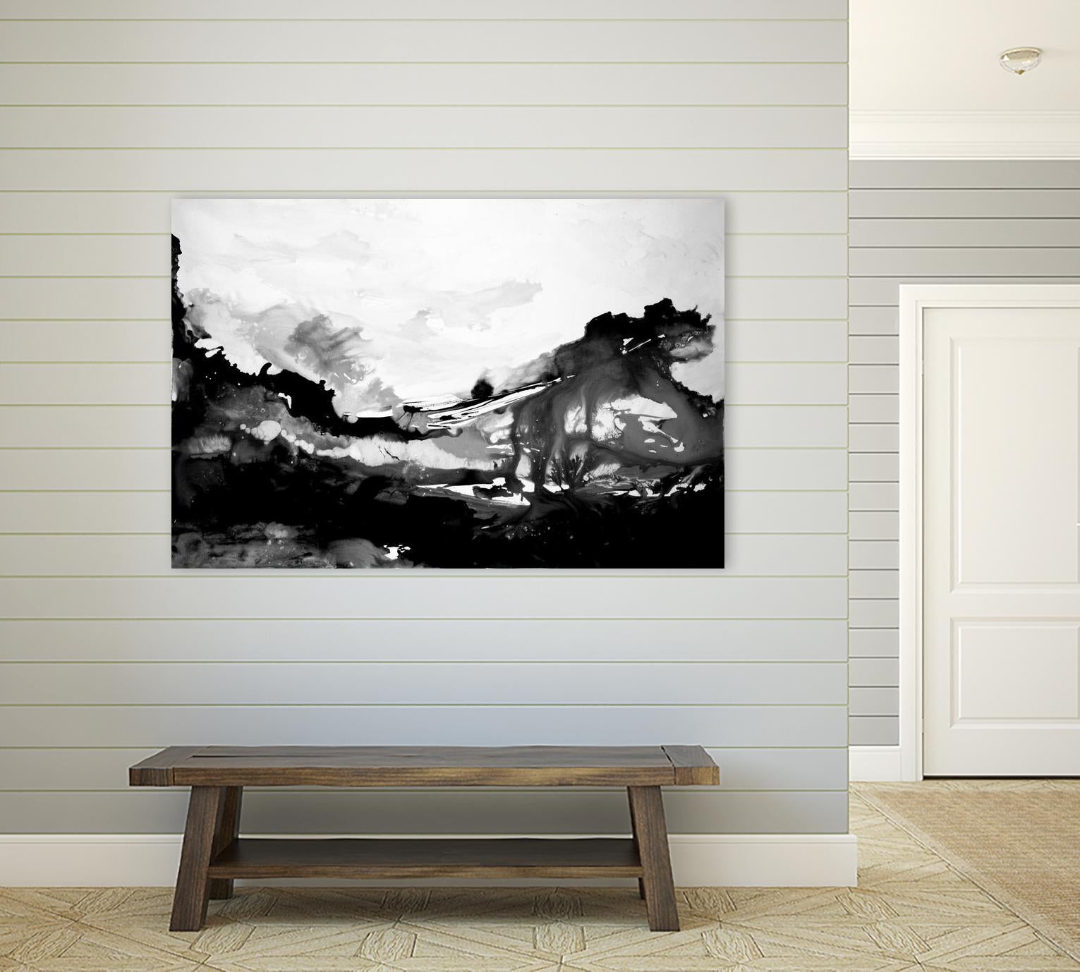 Blu Scenery V2 by Randy Hibberd on GIANT ART - white abstract