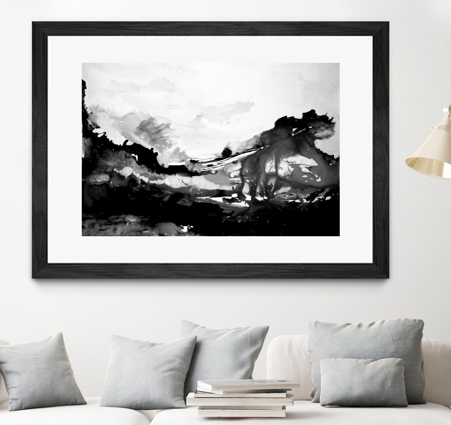 Blu Scenery V2 by Randy Hibberd on GIANT ART - white abstract